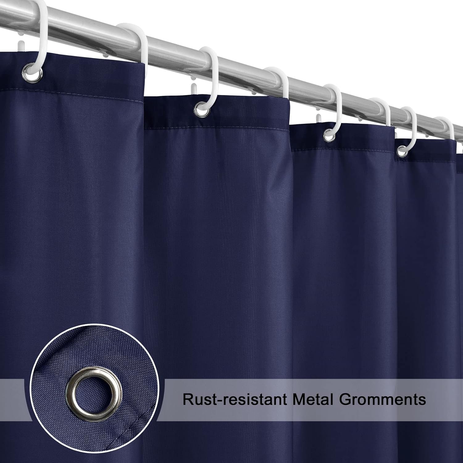 EurCross Blue Extra Long Shower Curtain Liner 72 x 84 Inches