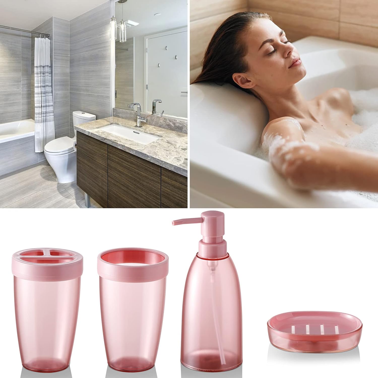 iMucci 5 Piece Bathroom Accessory Set