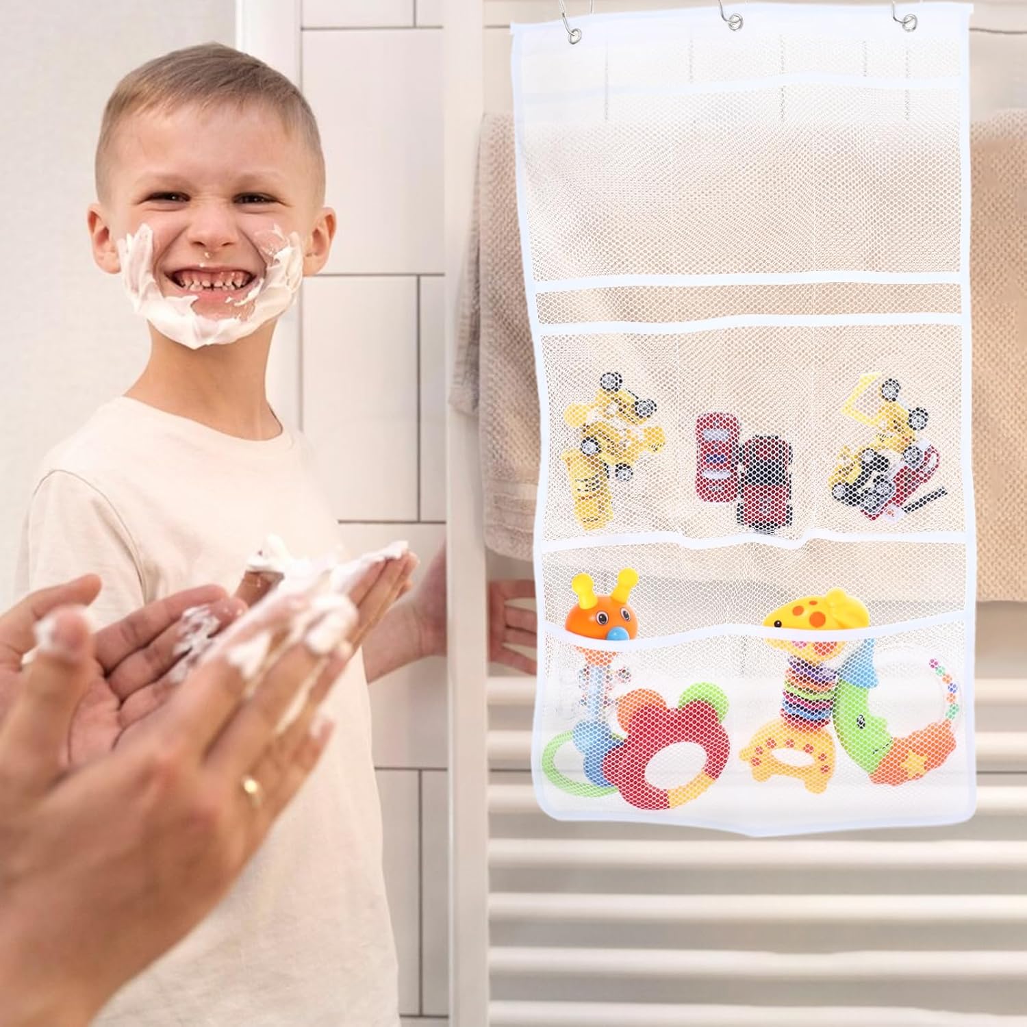 Zerodeko 8 Compartment Mesh Shower Organizer Bag