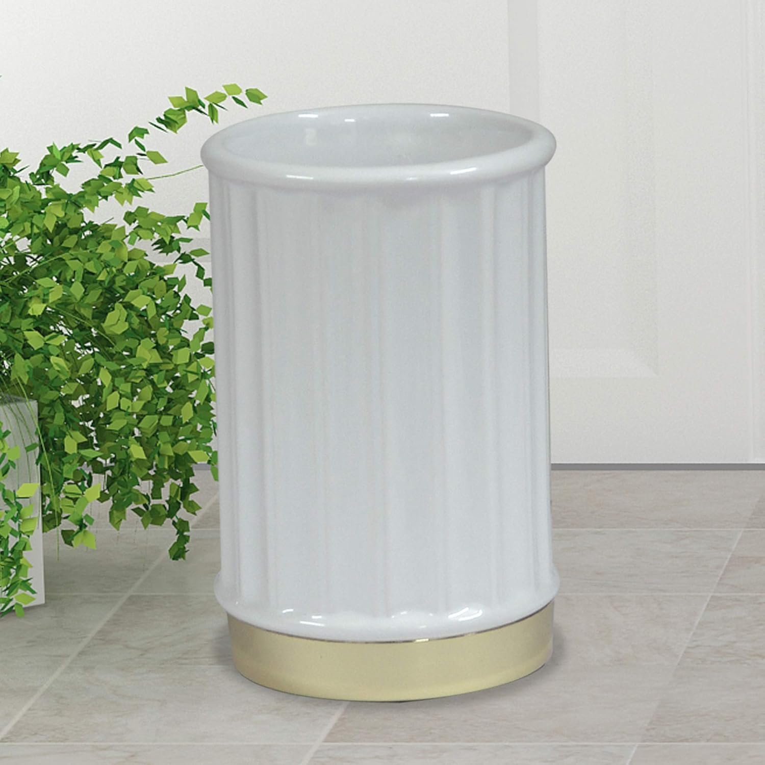 nu steel PAN5H Panache Ceramic Tumbler - White Gold Finish