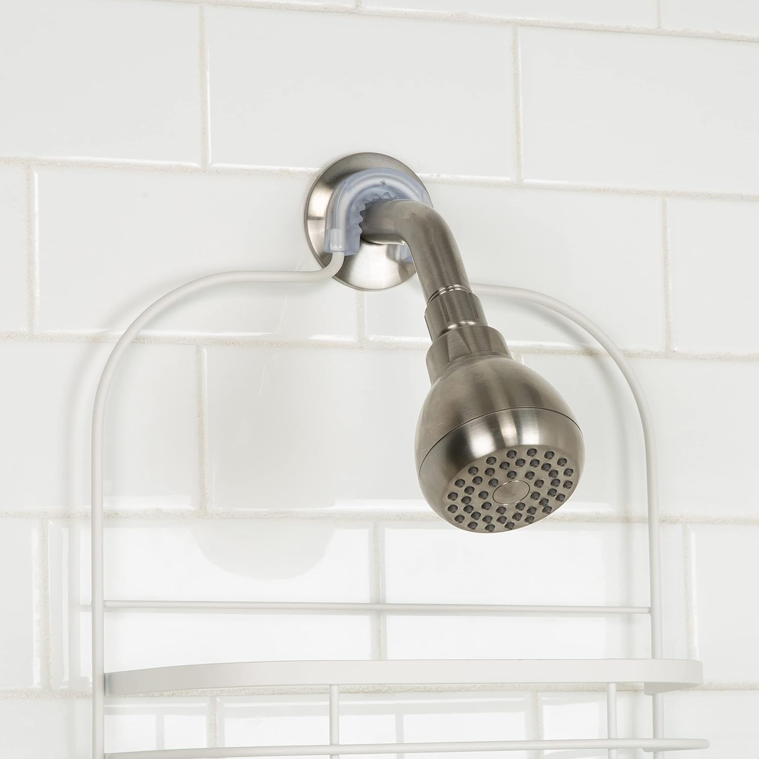 Bath Bliss Ellipse Deluxe Shower Caddy - White