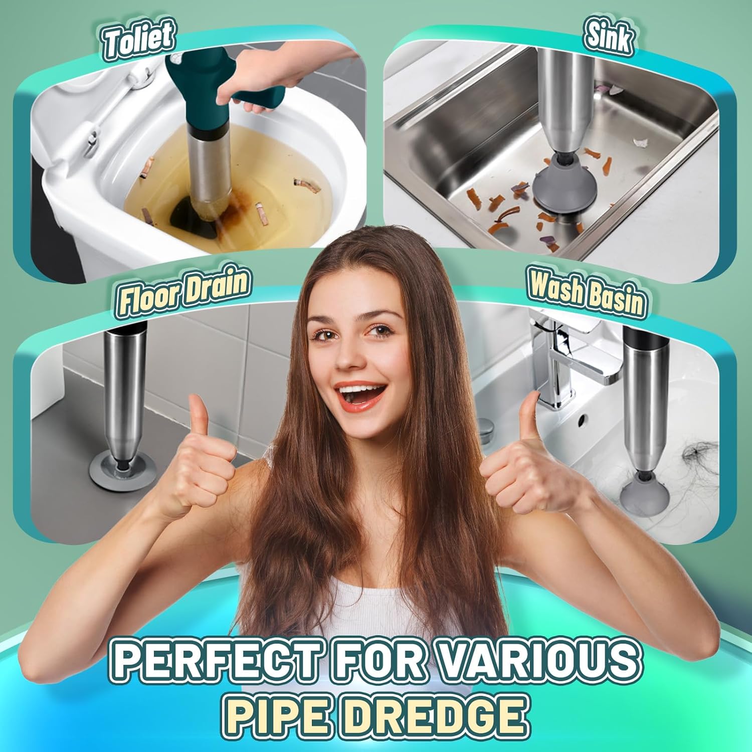 High Pressure Toilet Plunger with Real Time Barometer