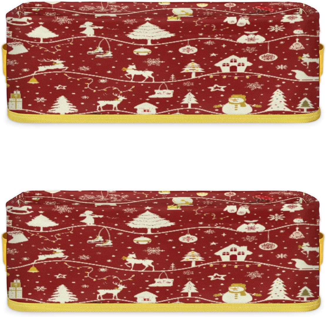 Christmas Tree Pattern Toilet Paper Basket Decor for Bathroom