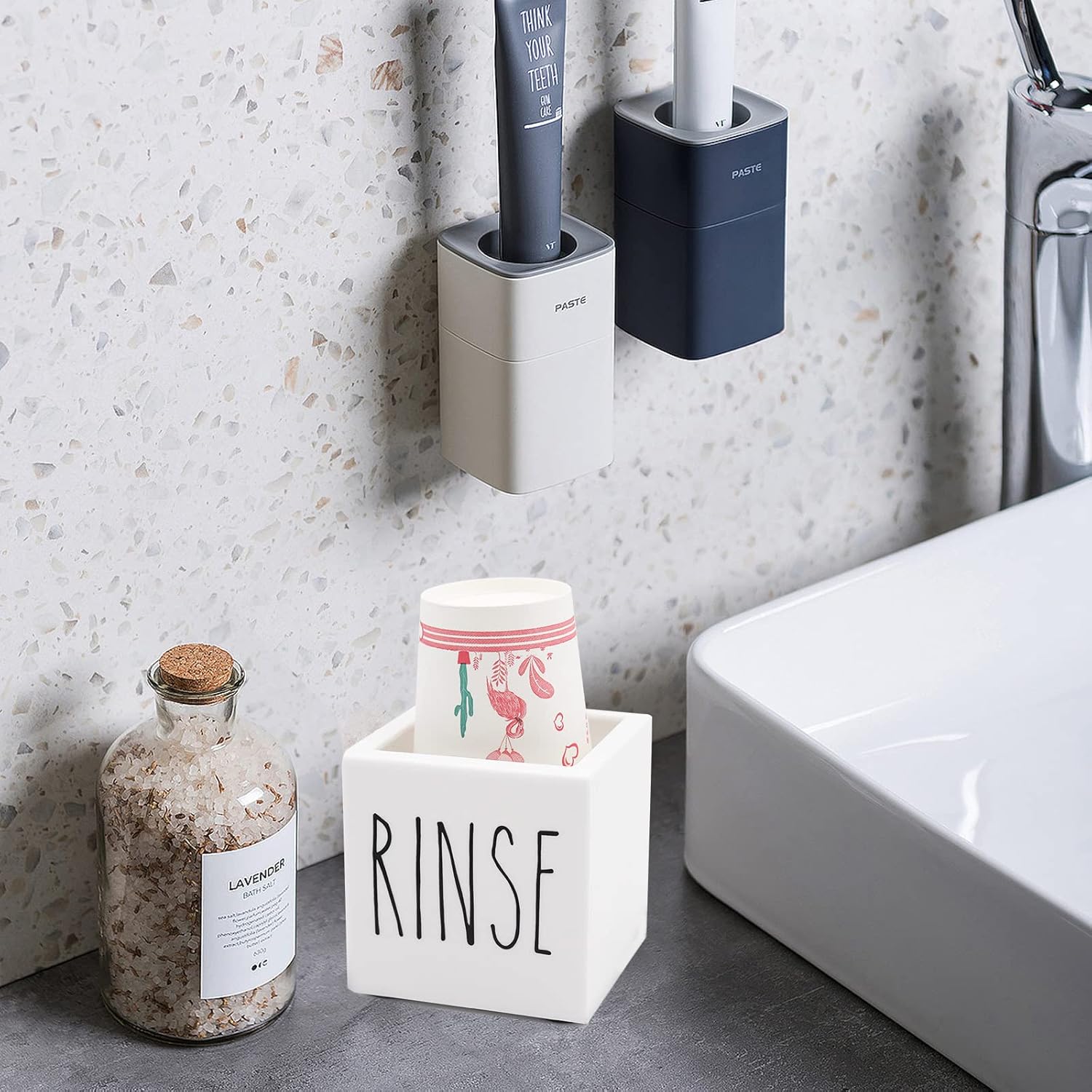 Dnoifne Cup Dispenser Organizer for Bathroom and Kitchen