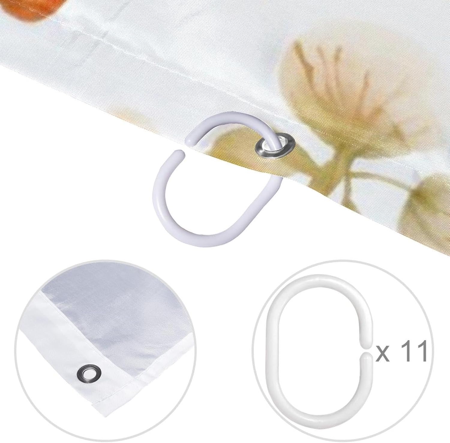VAPOKF Cute Squirrel Shower Curtain with 12 Hooks 60x72 Inches 1