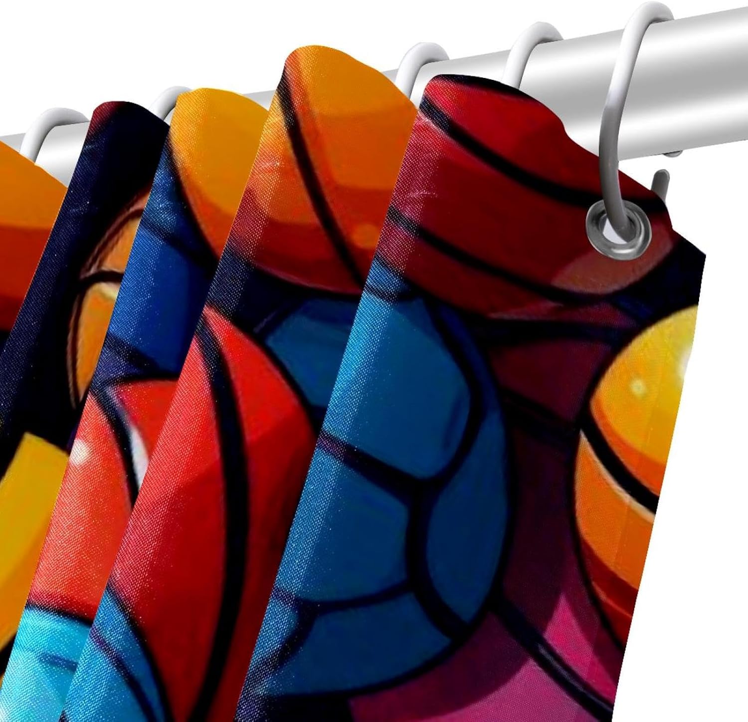 VAPOKF Basketball Shower Curtain Set with 12 Hooks