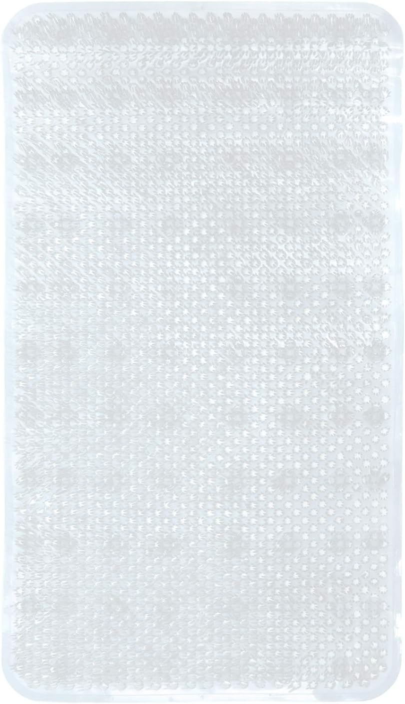 Home Expressions Textured Grass PVC Bathtub Mat 25x14 Clear