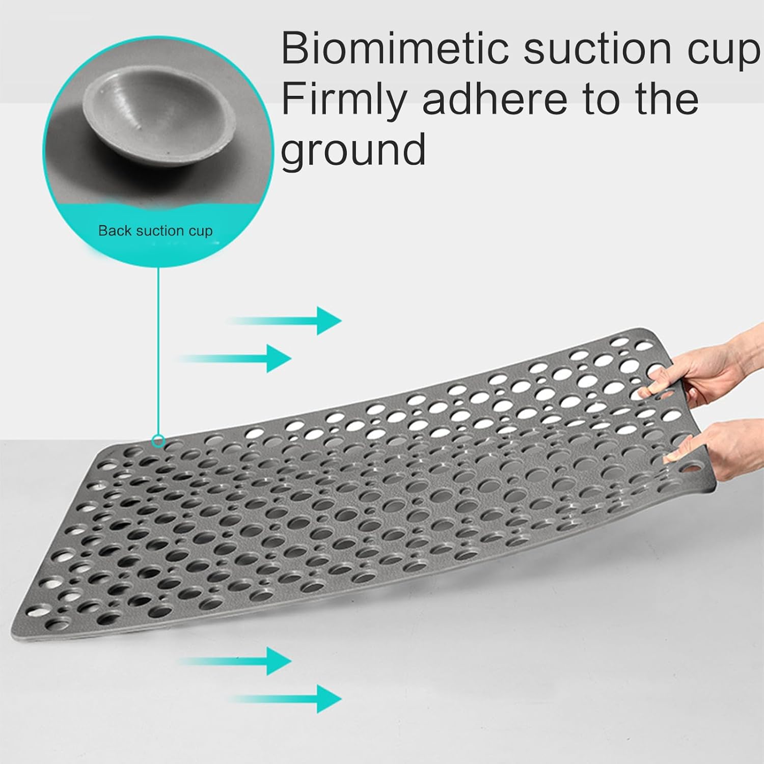 Haoyull Nonslip Waterproof Bathroom Mats with Suction Cups