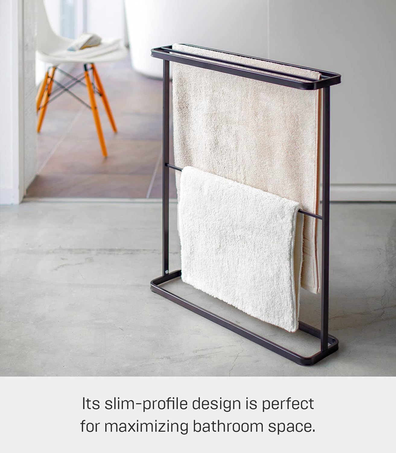 Yamazaki Home Bath Towel Racks - Modern Steel Storage Holder