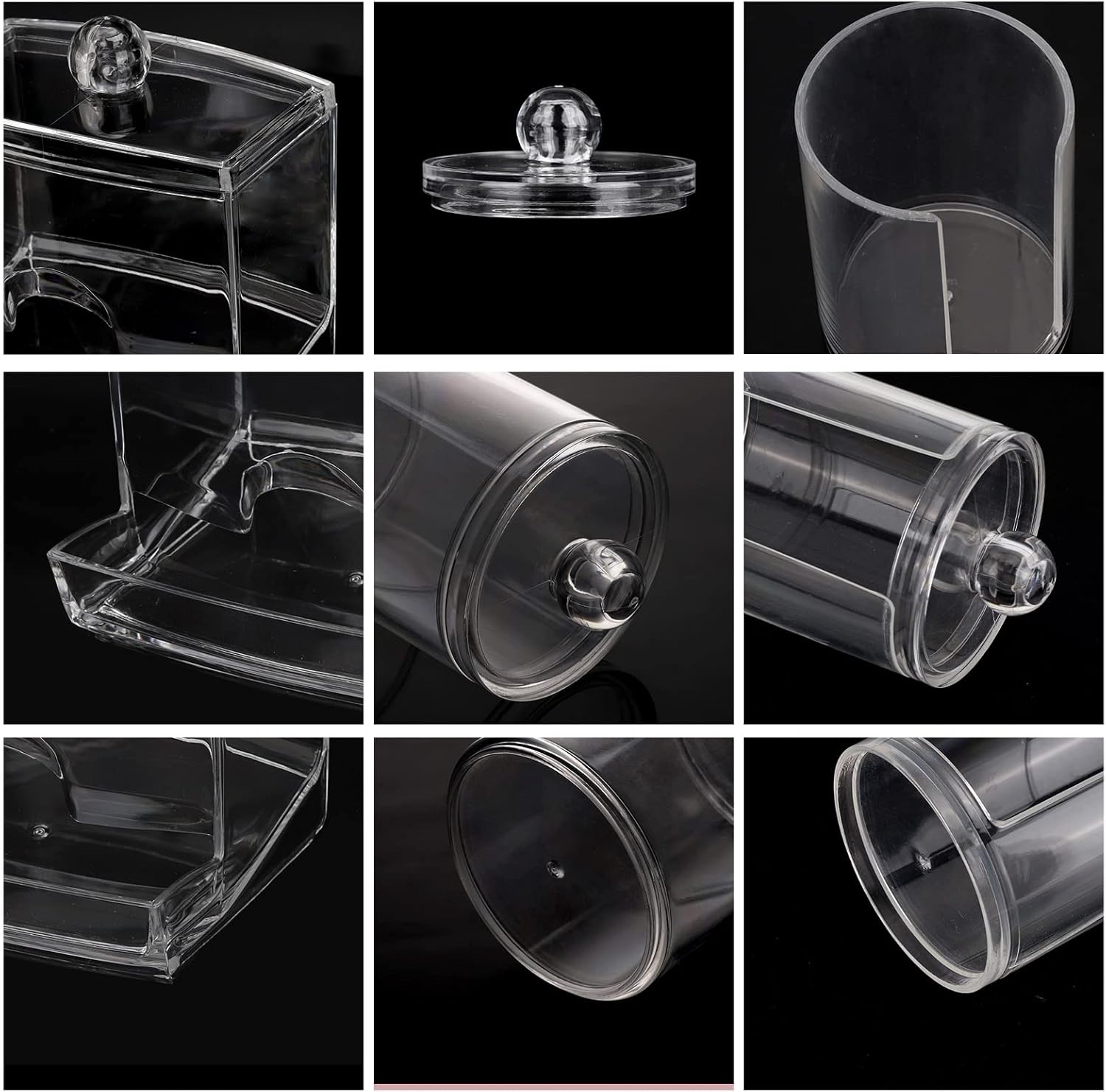 Tbestmax Bathroom Organizer Set - 3 Canisters with Plastic Lids