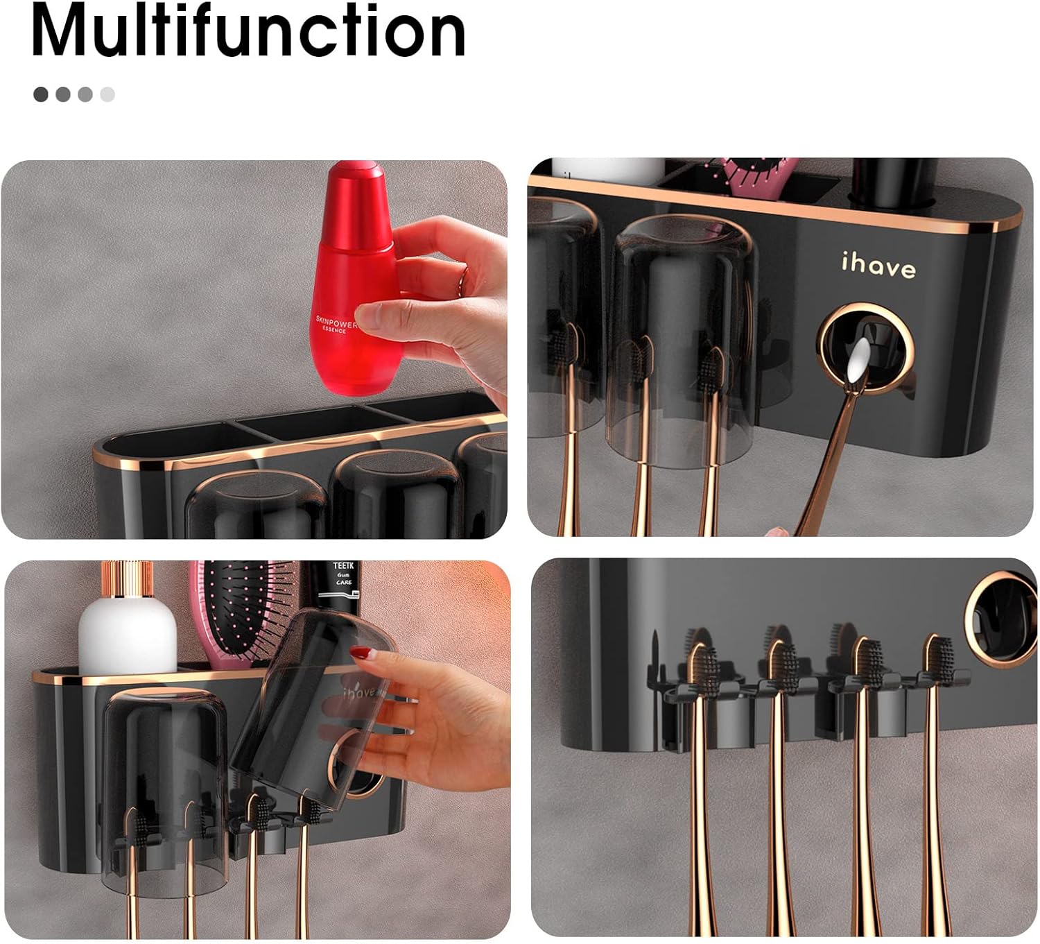 iHave Smart Toothbrush Holder with Dispenser