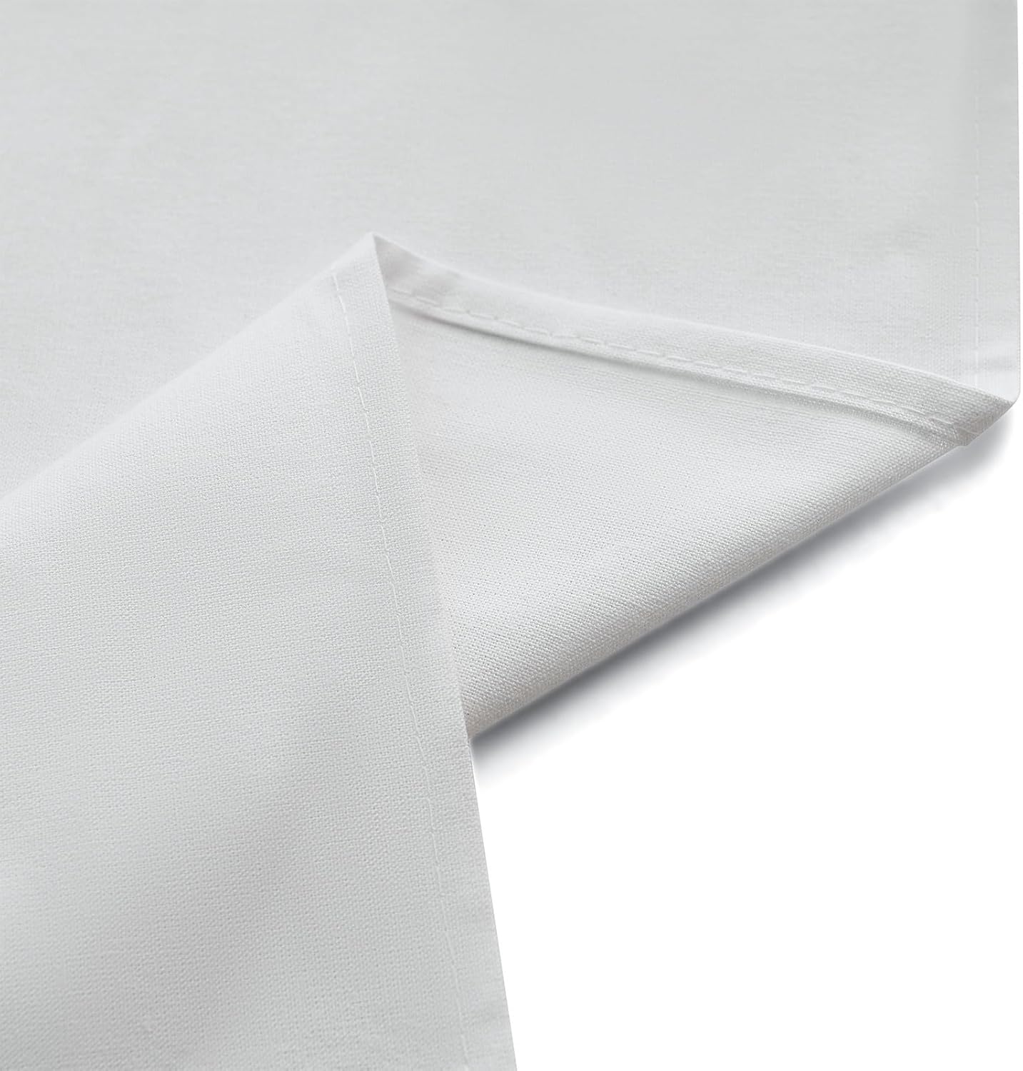 YISURE 100 Cotton Shower Curtain 72x72 White