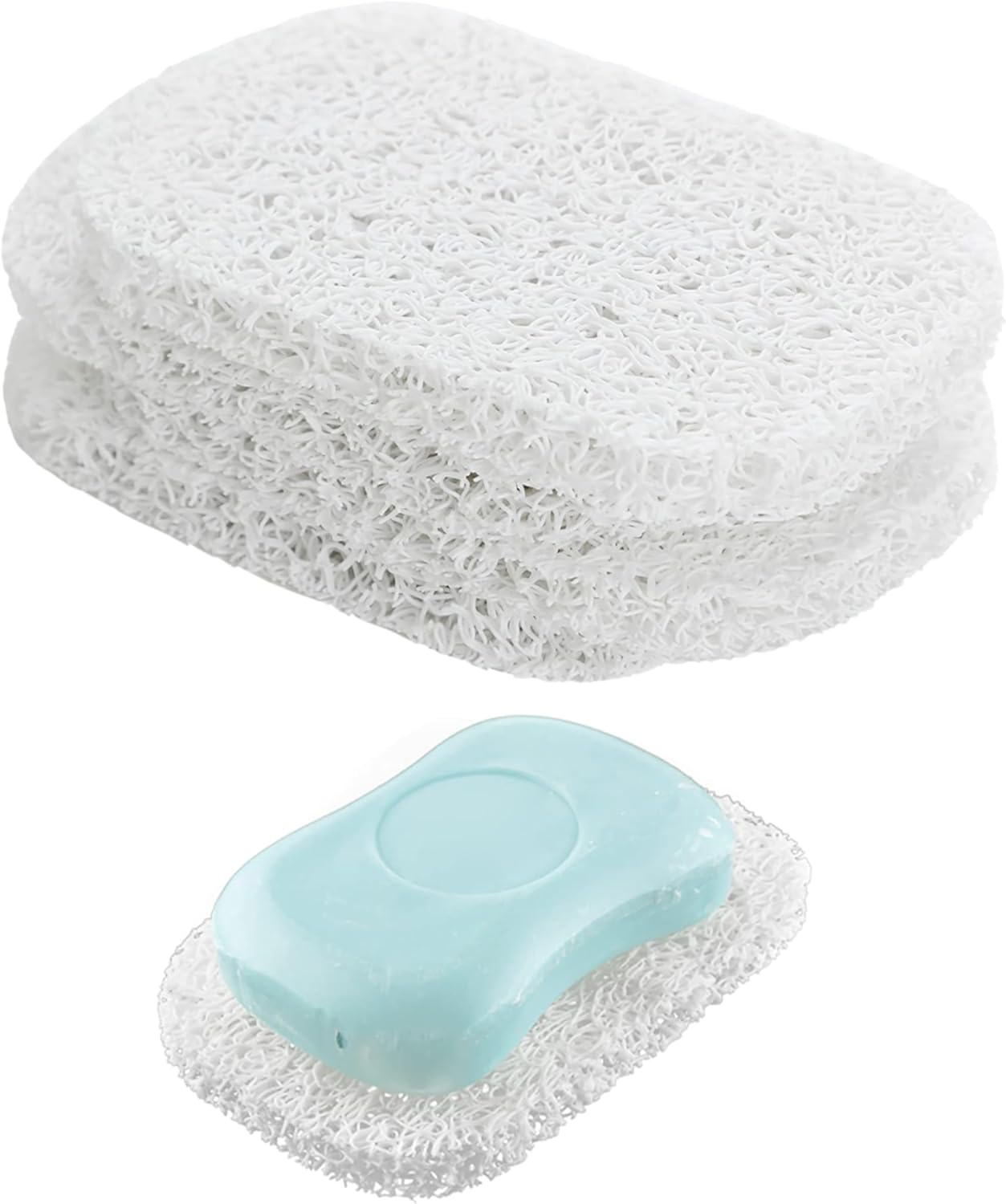 Snowkingdom 4 Pack White Soap Saver Holder