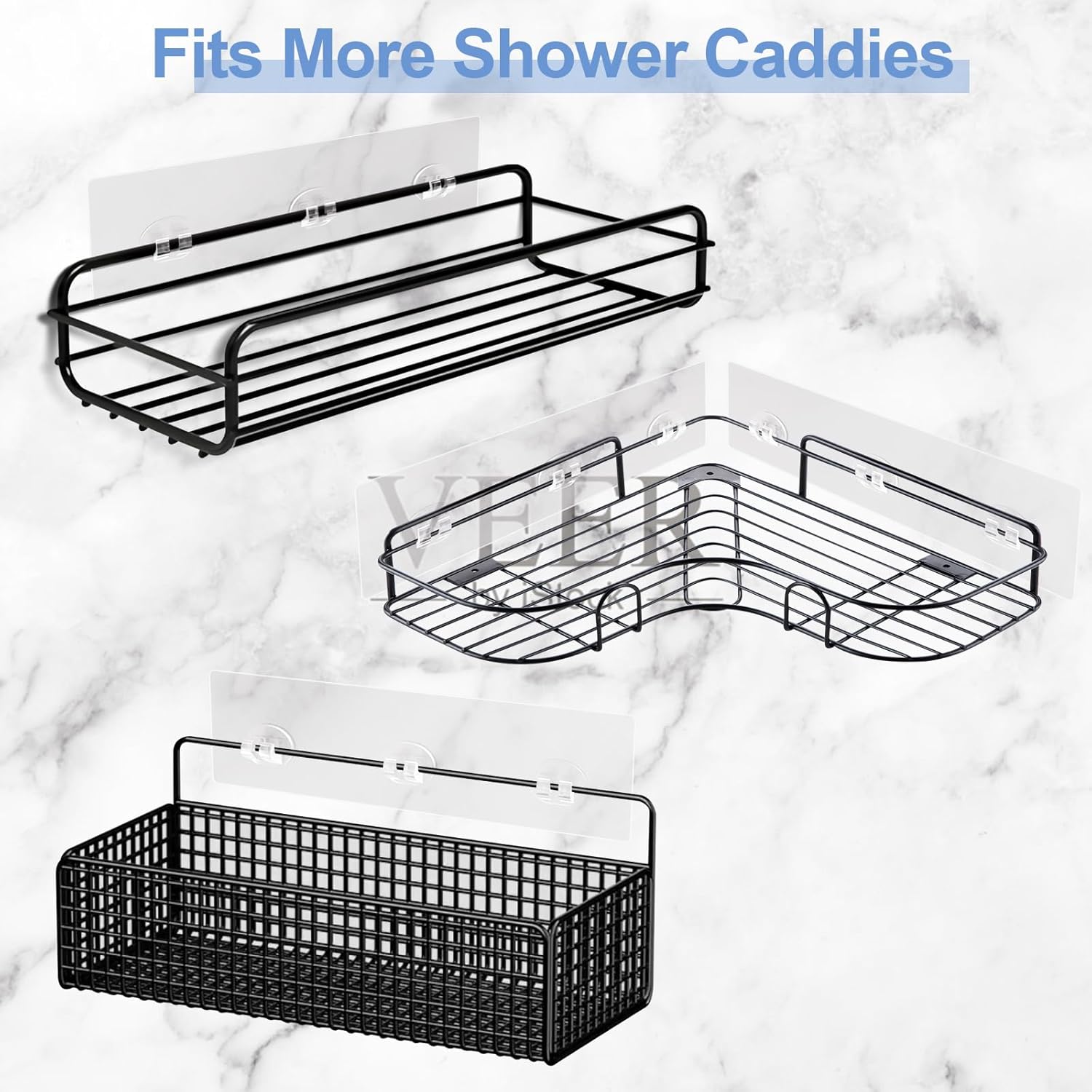 YEHOSHUN Shower Caddy Adhesive 2 Pack Replacement