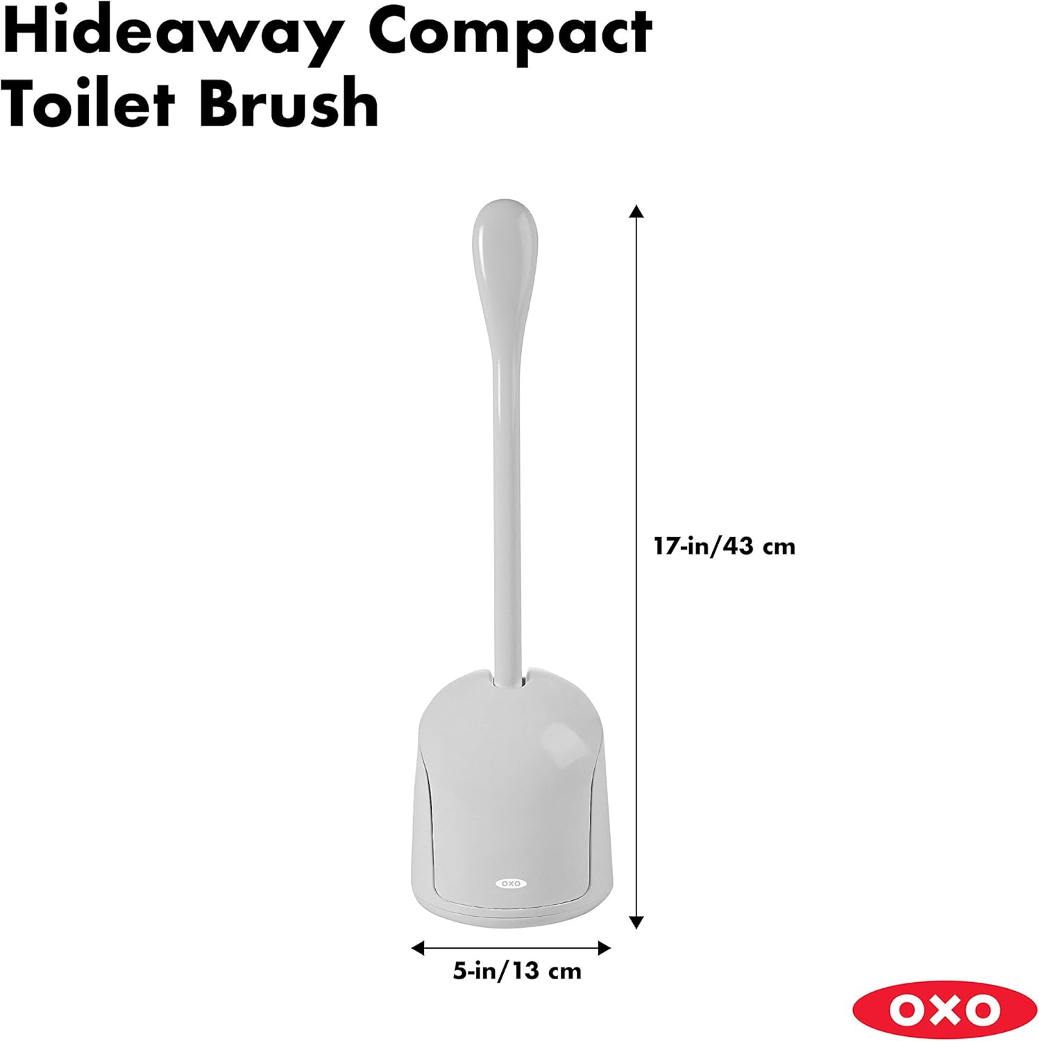 OXO Good Grips Compact Toilet Brush with Canister - Gray
