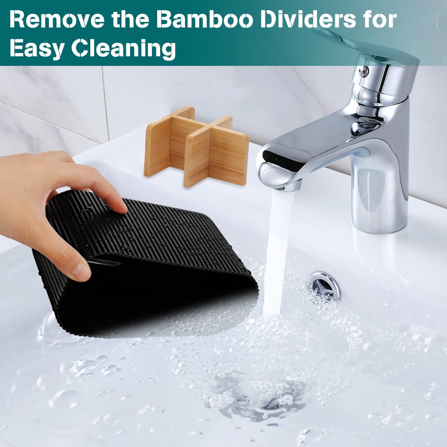 GFWARE Black Toothbrush Holder Organizer