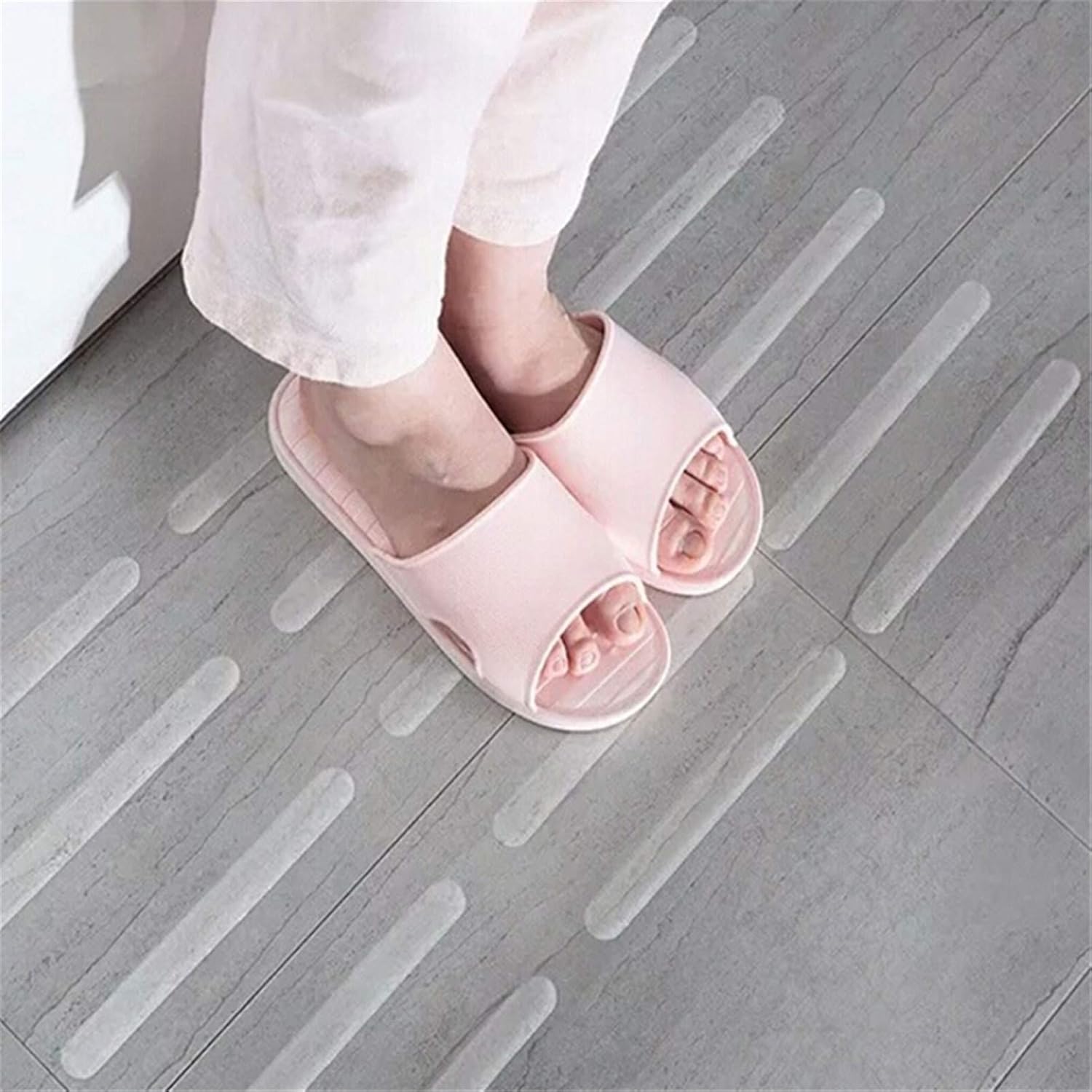 Flybloom 5 Pcs Transparent Non-Slip Stickers for Bath Pool