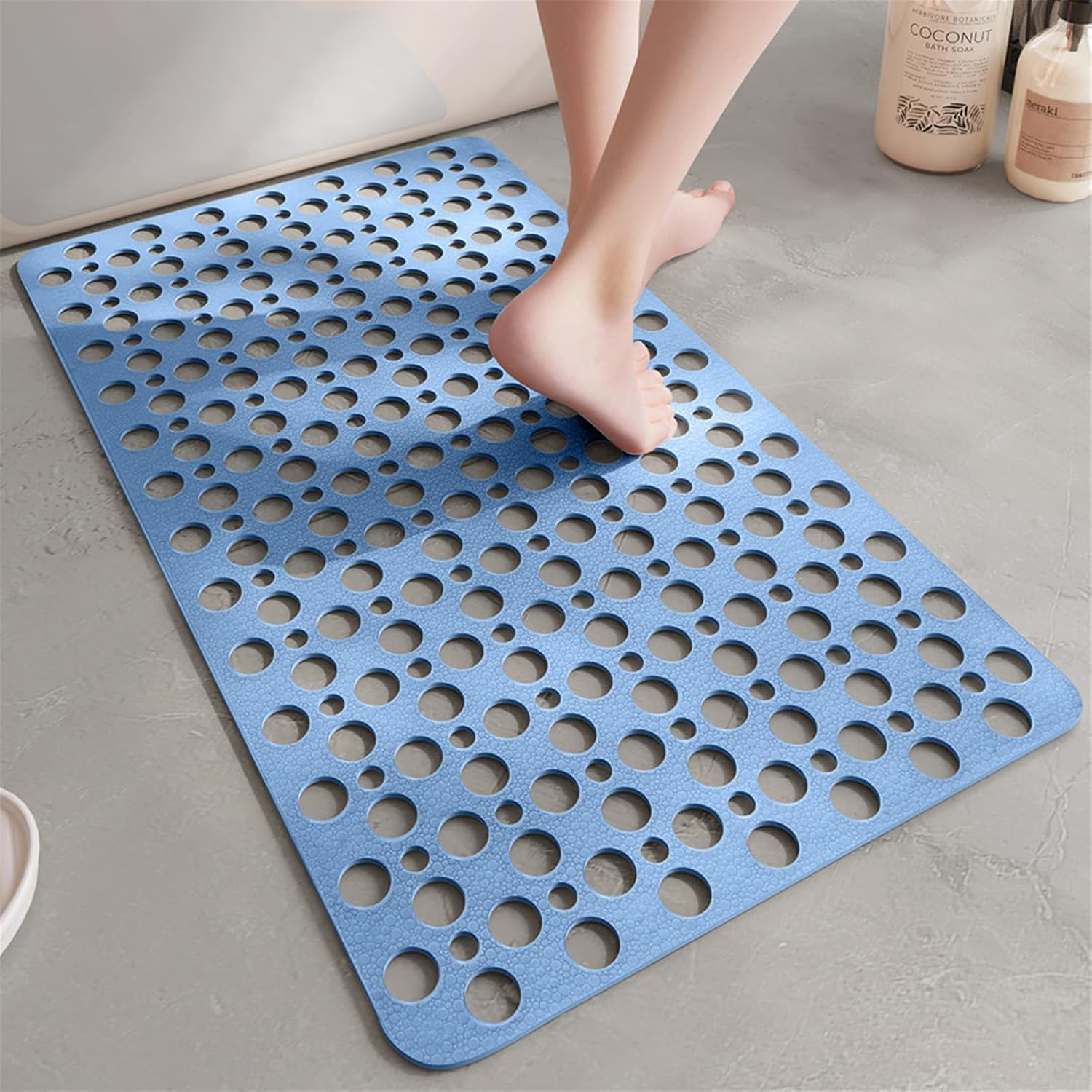 MEIBAOGE Suction Cup Bathroom Mats Non-Slip Waterproof Shower Pad