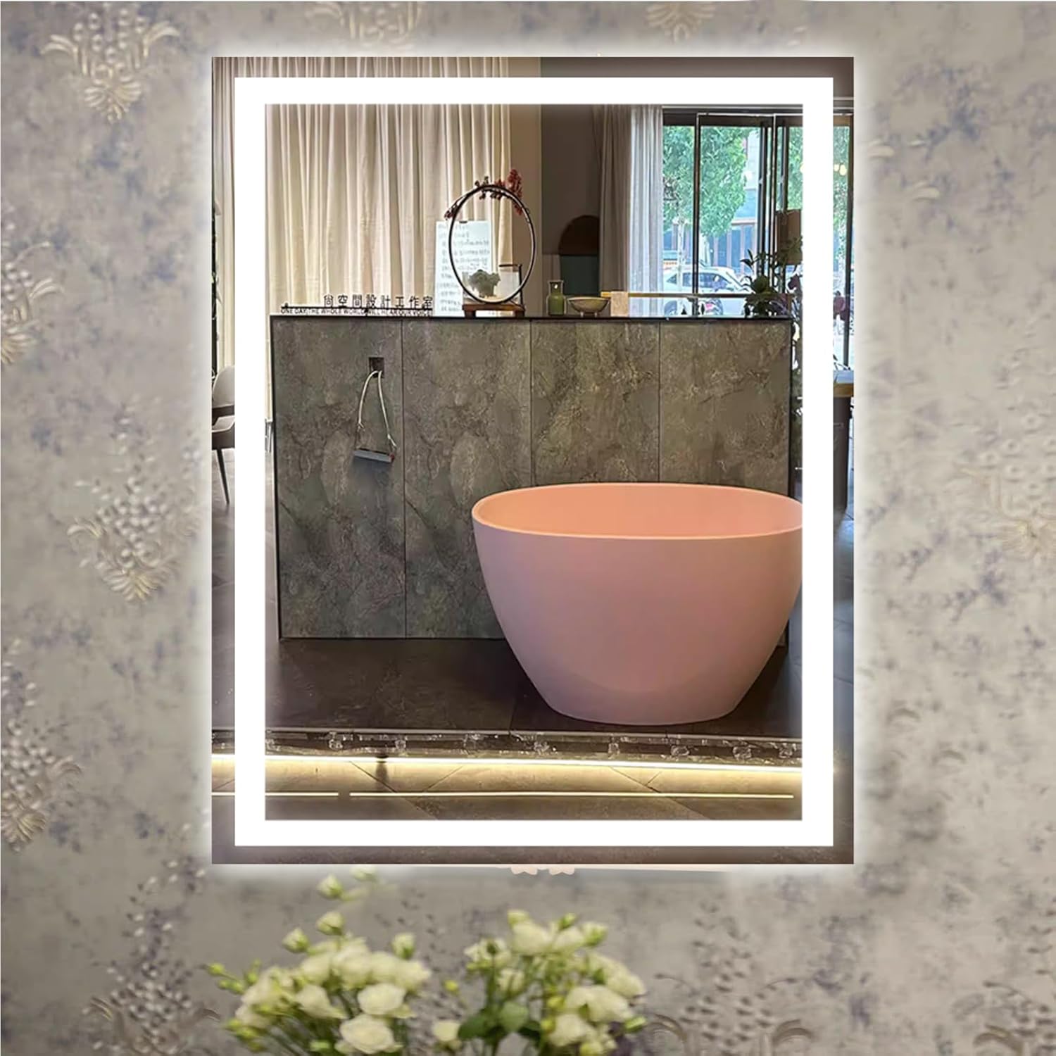 LED Bathroom Mirror with Lights 32x24 Wall-Mounted Vanity Mirror