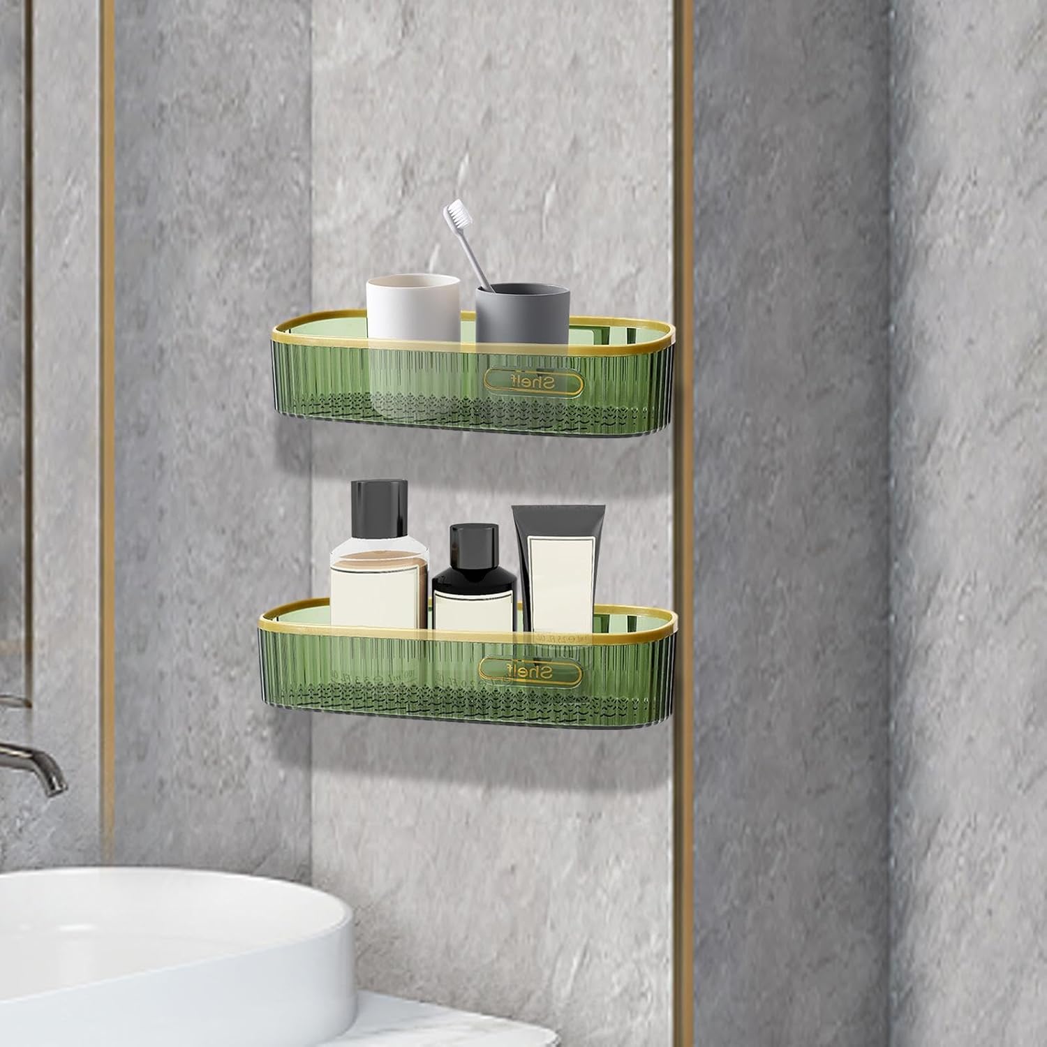 Space-Saving Triangle Corner Shelf For Bathroom