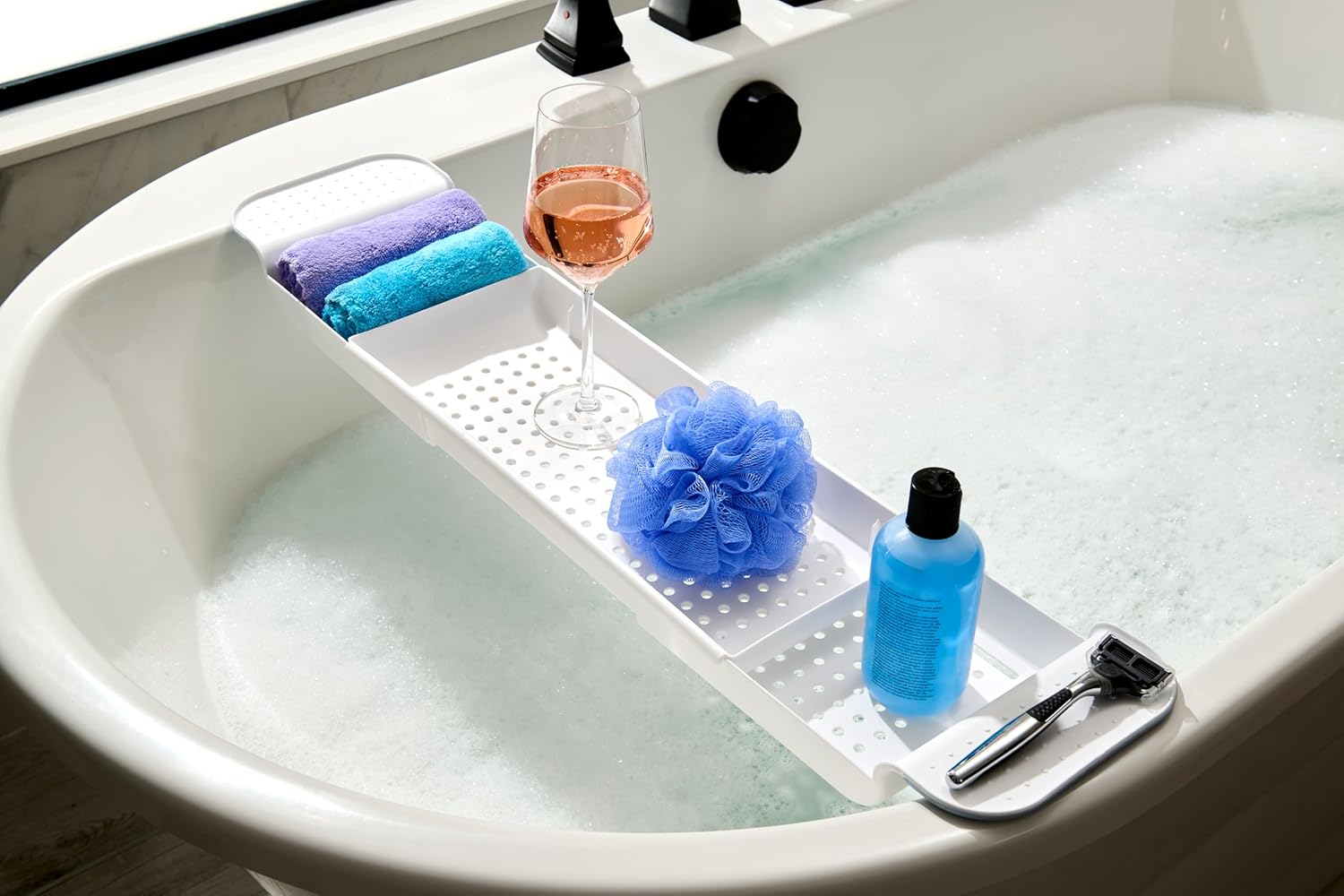 Madesmart Expandable Bath Tray White