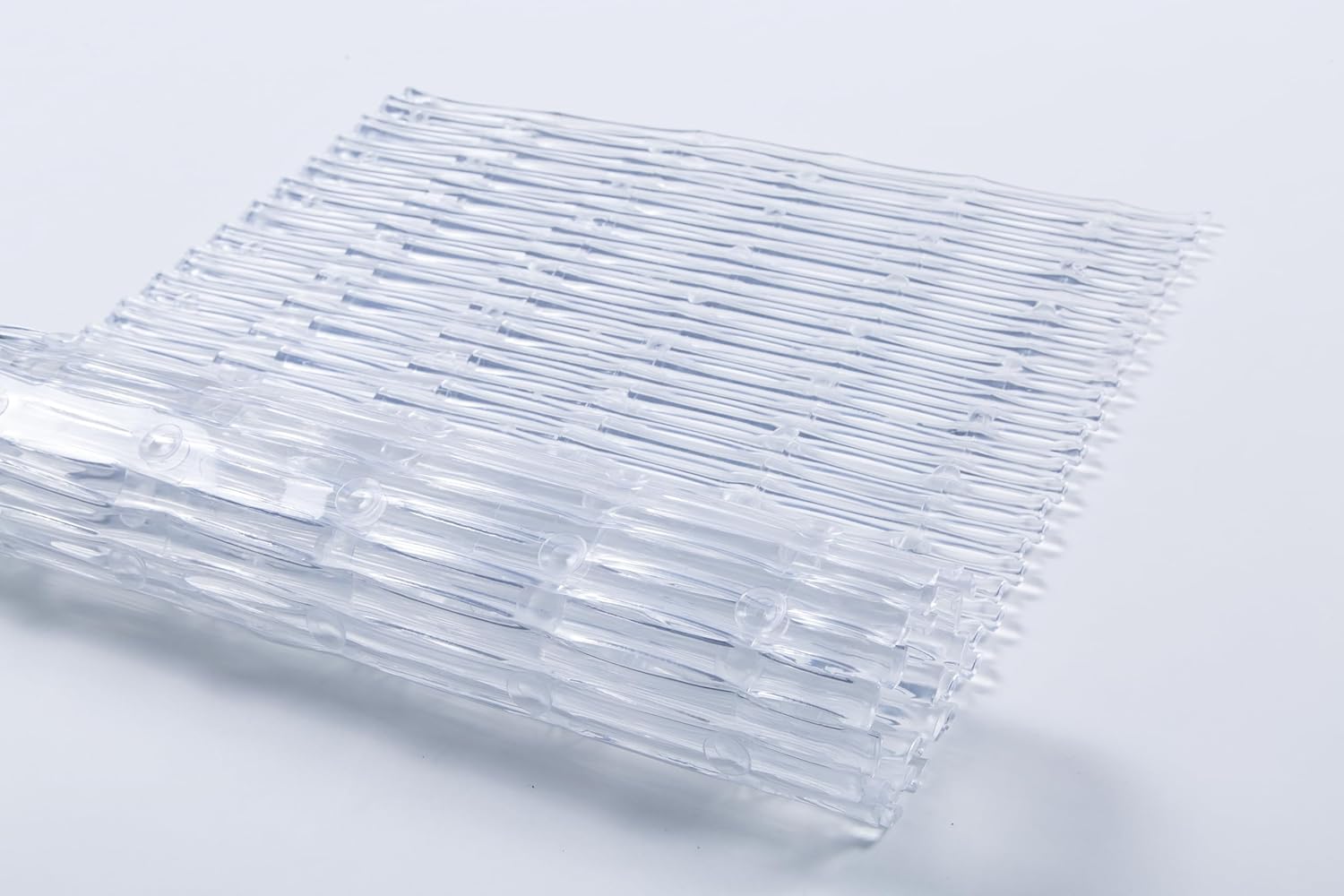 TIKE SMART Bamboo Non-Slip Bath Mat - Clear Vinyl