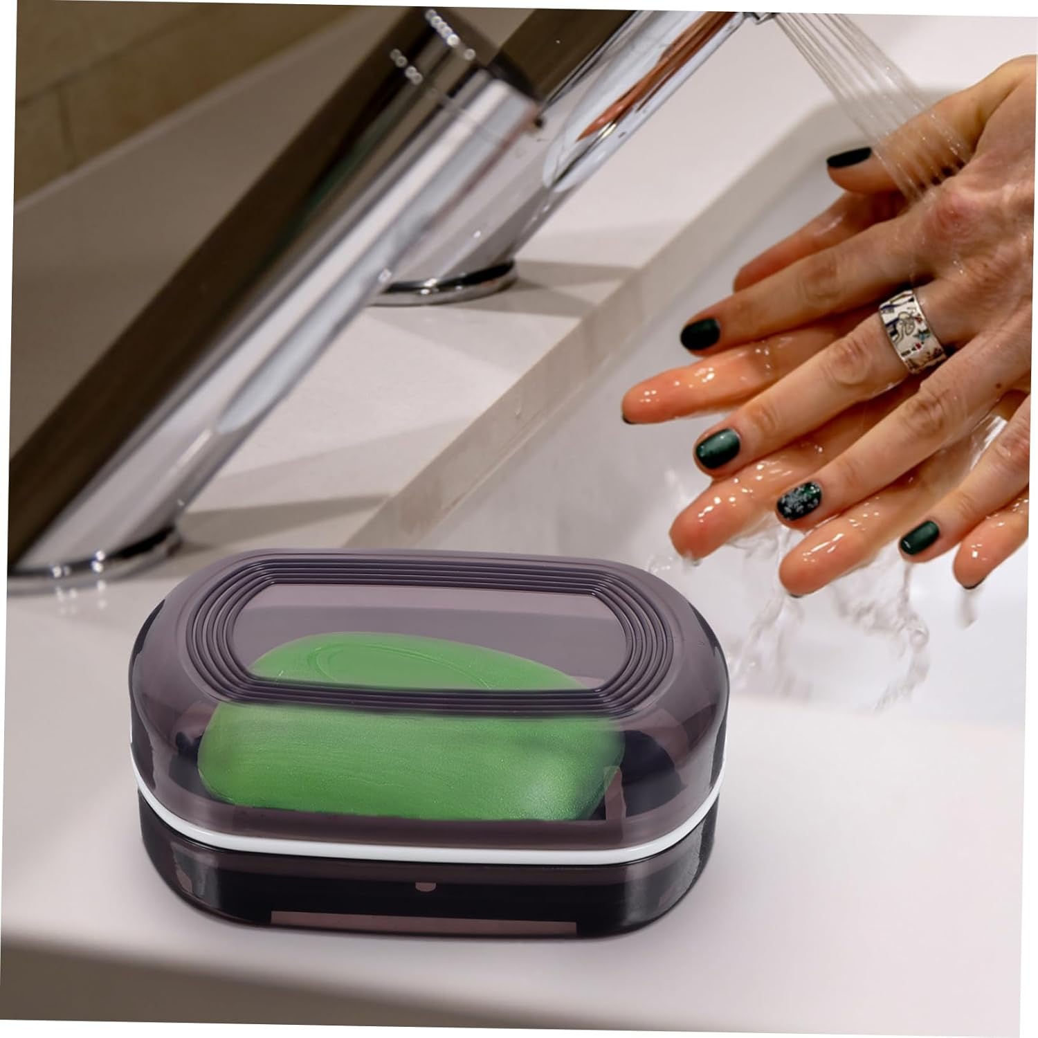 Cabilock Portable Travel Soap Box with Leak-Proof Lid