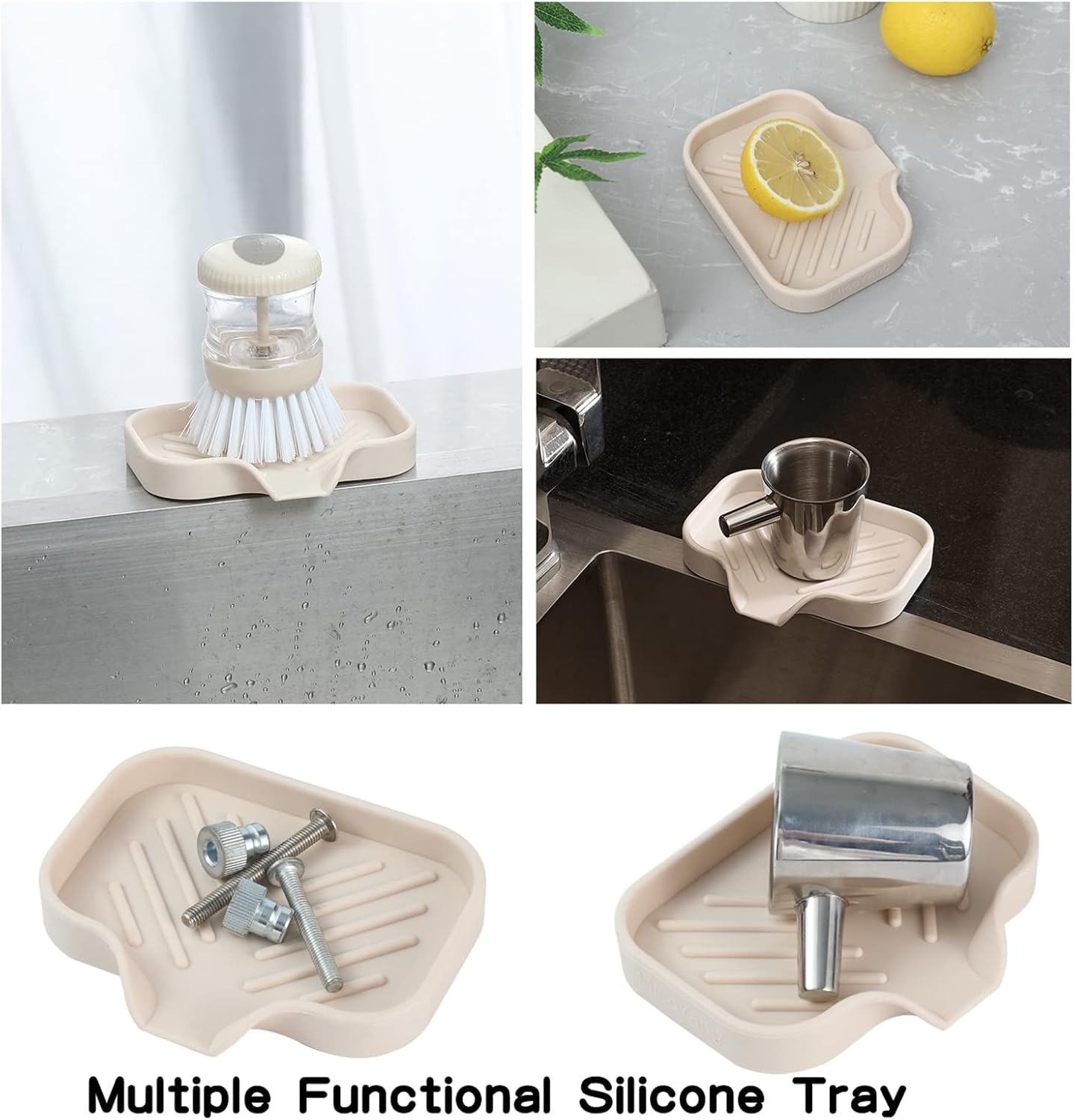 Silicone Bathroom Soap Dish with Drain Spout