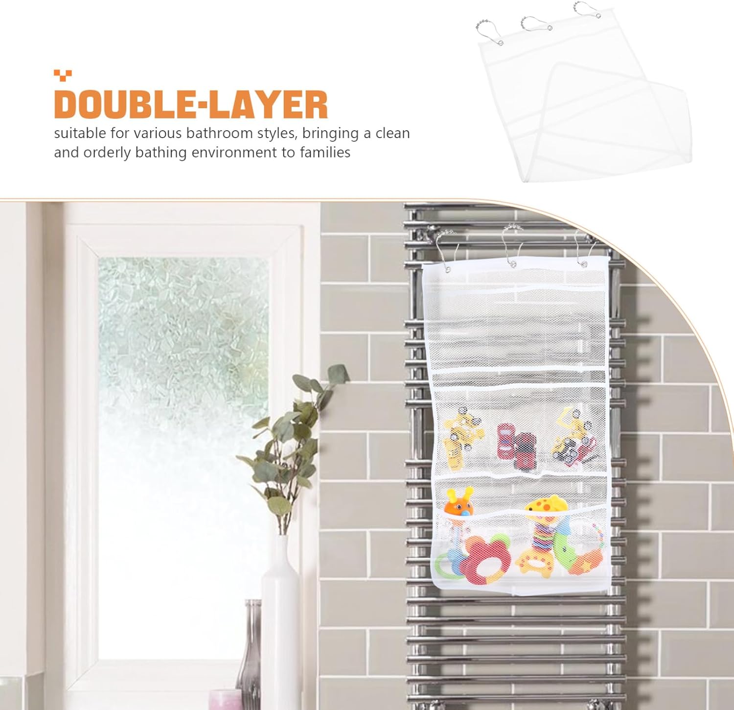 Zerodeko 8 Compartment Mesh Shower Organizer Bag