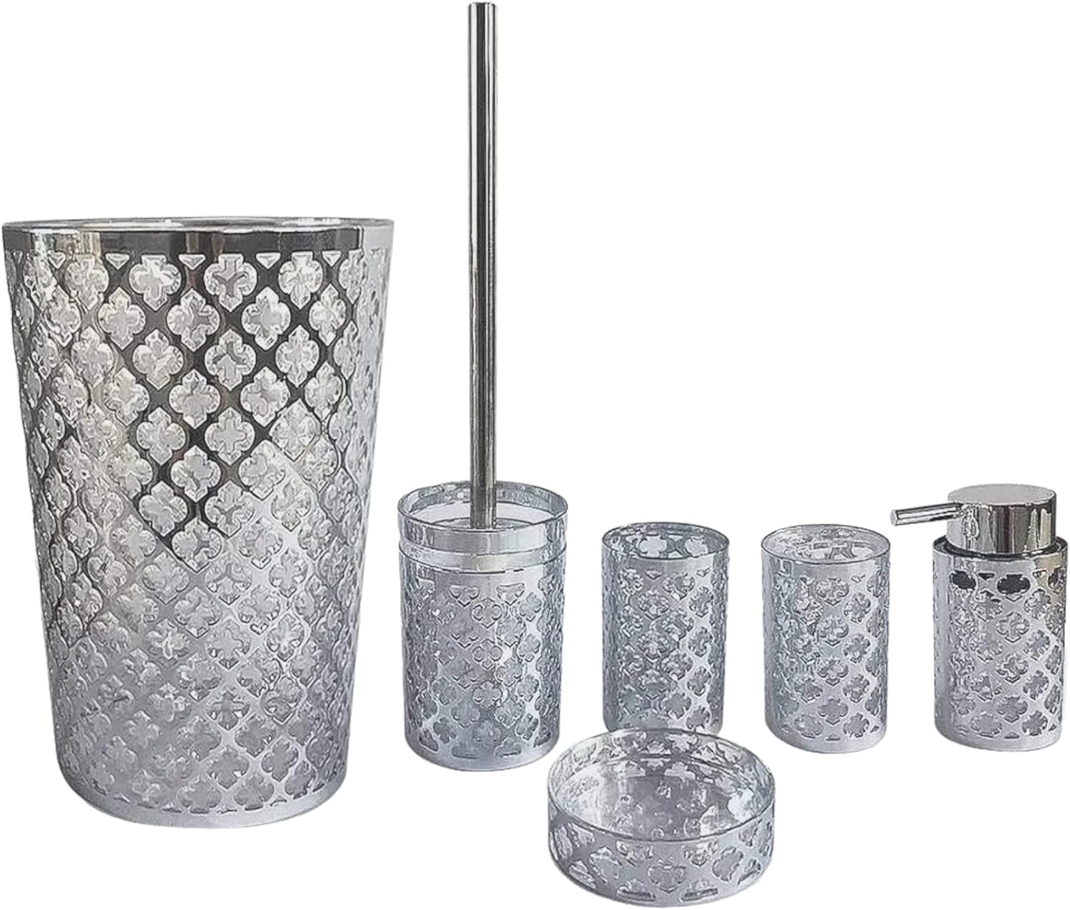 BH Home Linen Luxurious 6-Piece Bathroom Accessories Set 1