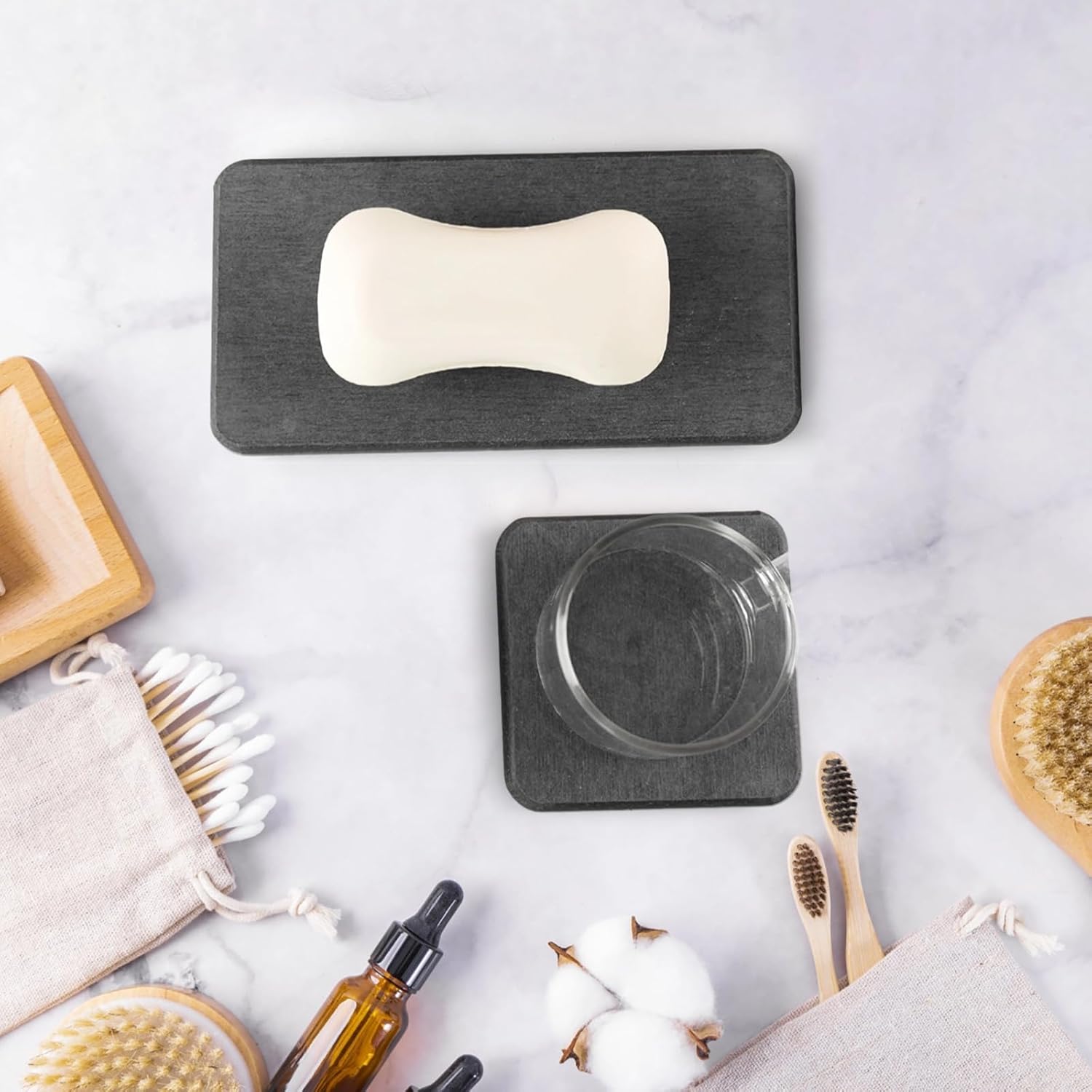 Epicover 4 Pcs Bathroom Sink Vanity Trays Set