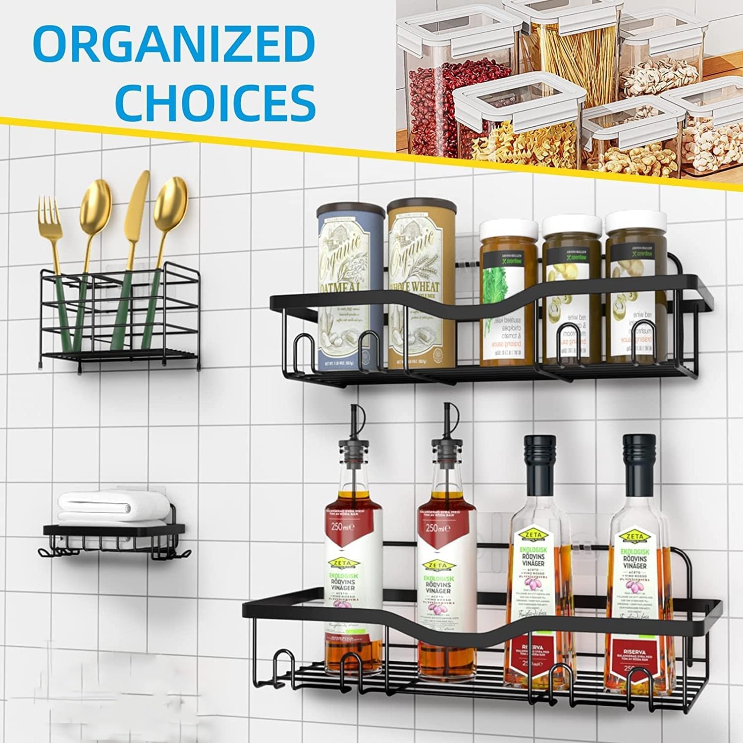 LovYiu 4 Pack Shower Caddy Set No Drilling