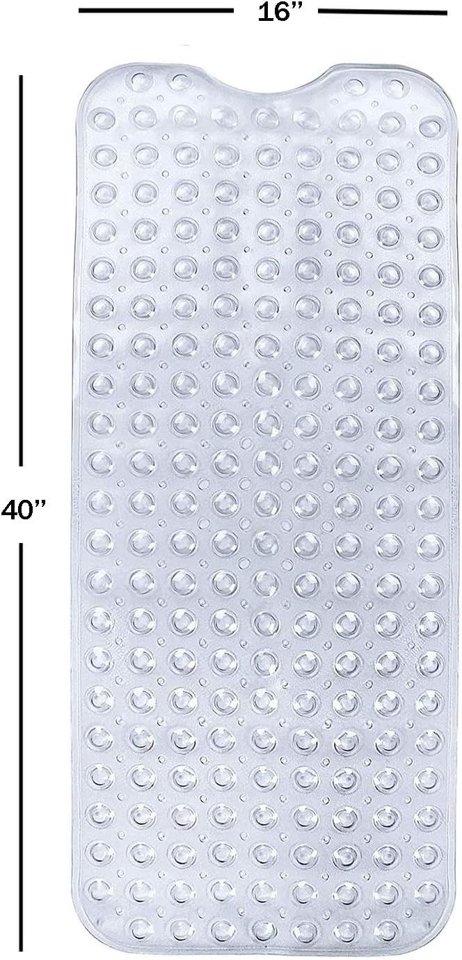 ABCISI Extra Large Non-Slip Bath Mat with Drain Holes