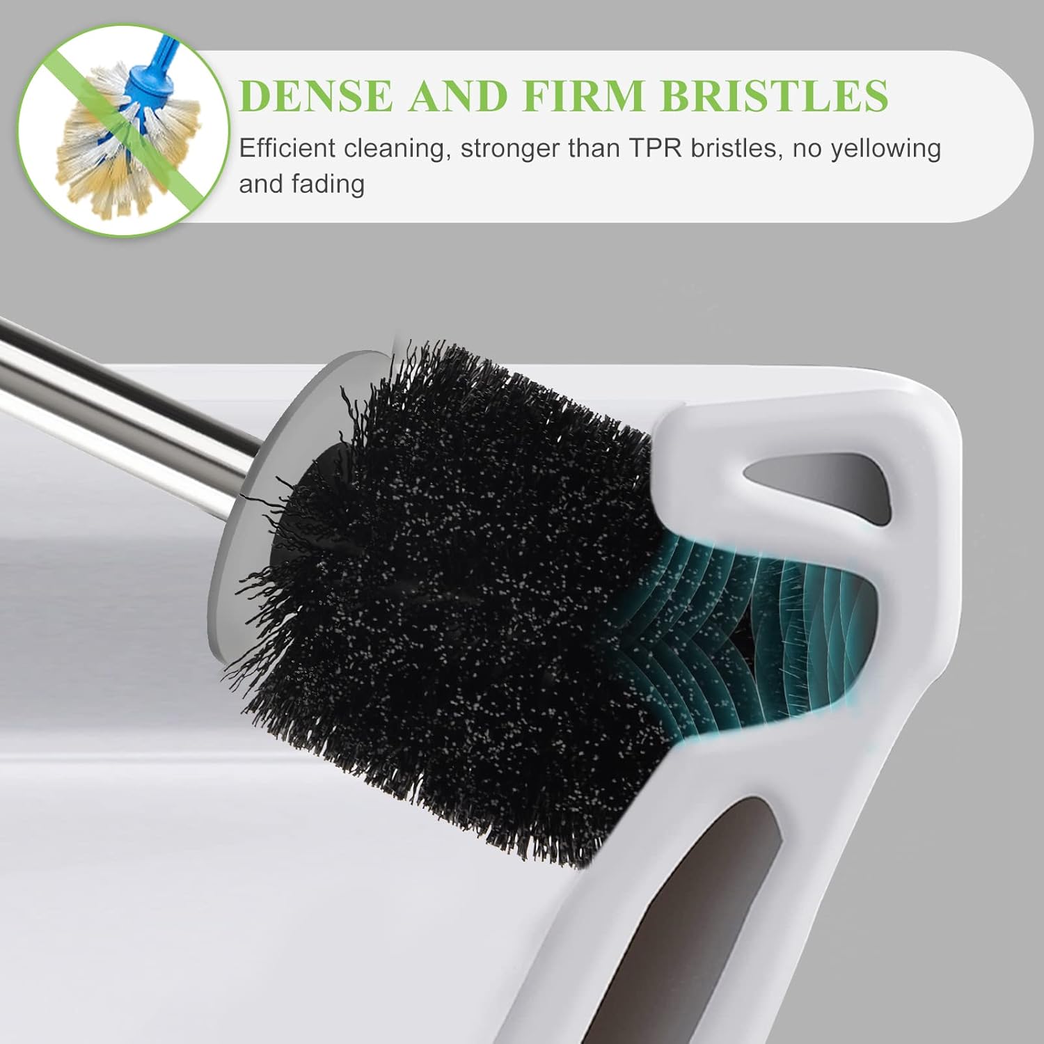 AONEZ Compact Toilet Brush Holder with Drip-Proof Design 1
