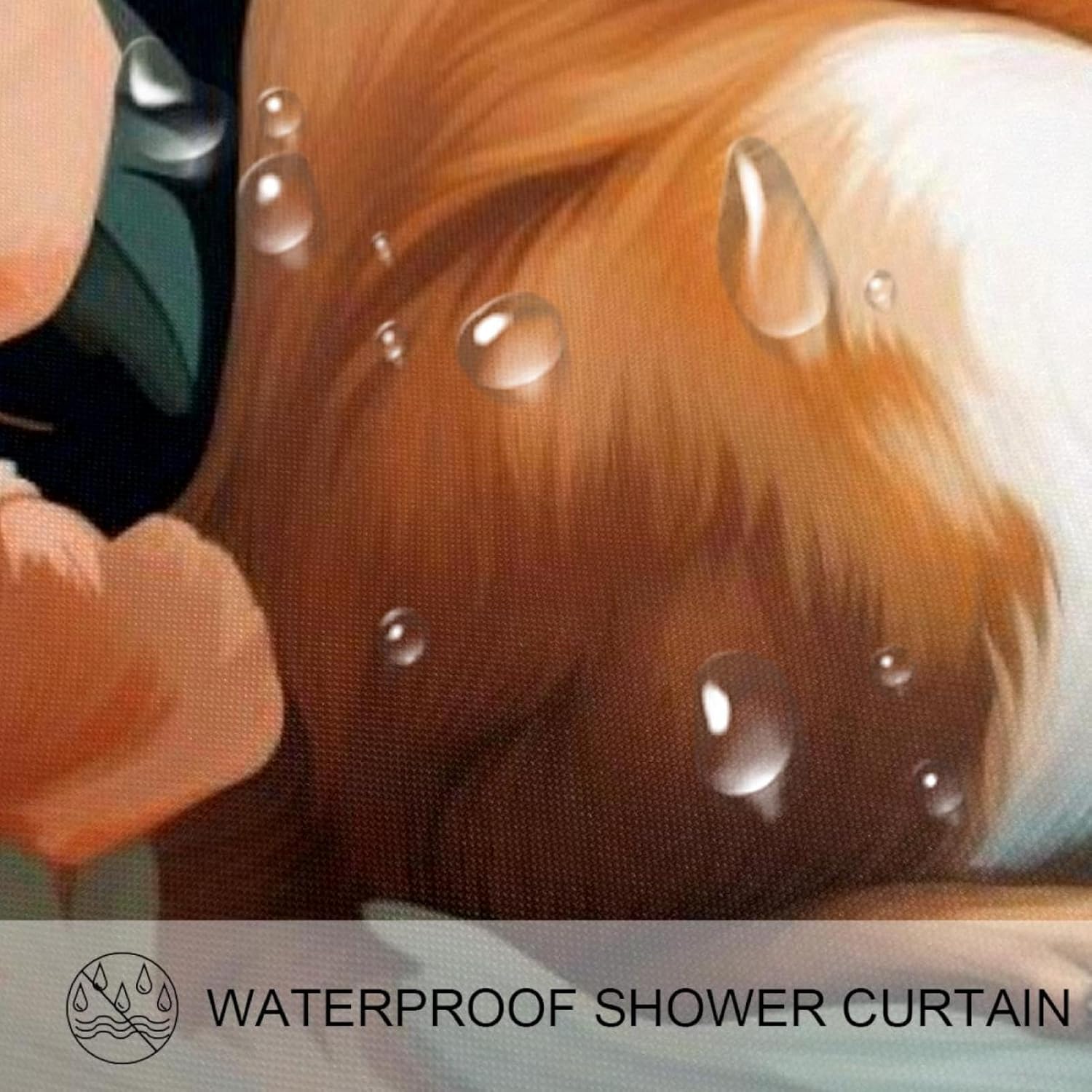 Cute Squirrel Shower Curtain Set with 12 Hooks 66x72 Inches