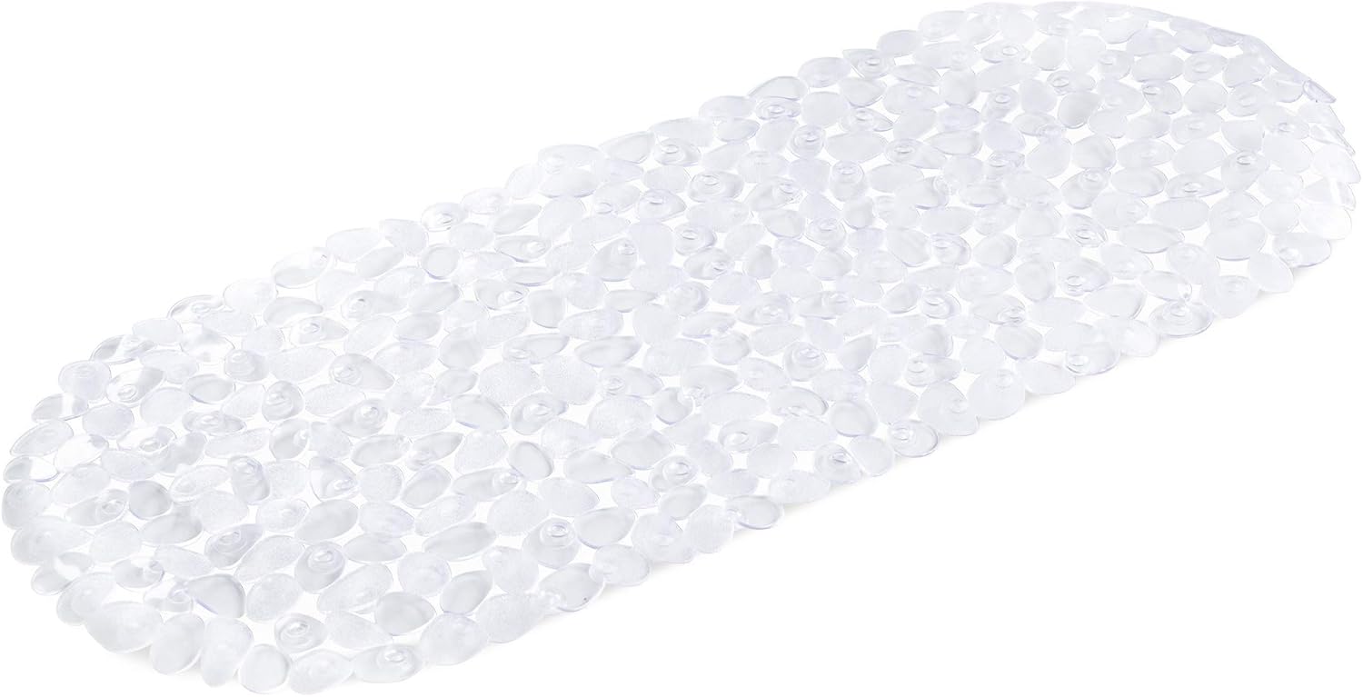 Navaris Pebble Bath Mat - Non Slip with Suction Cups