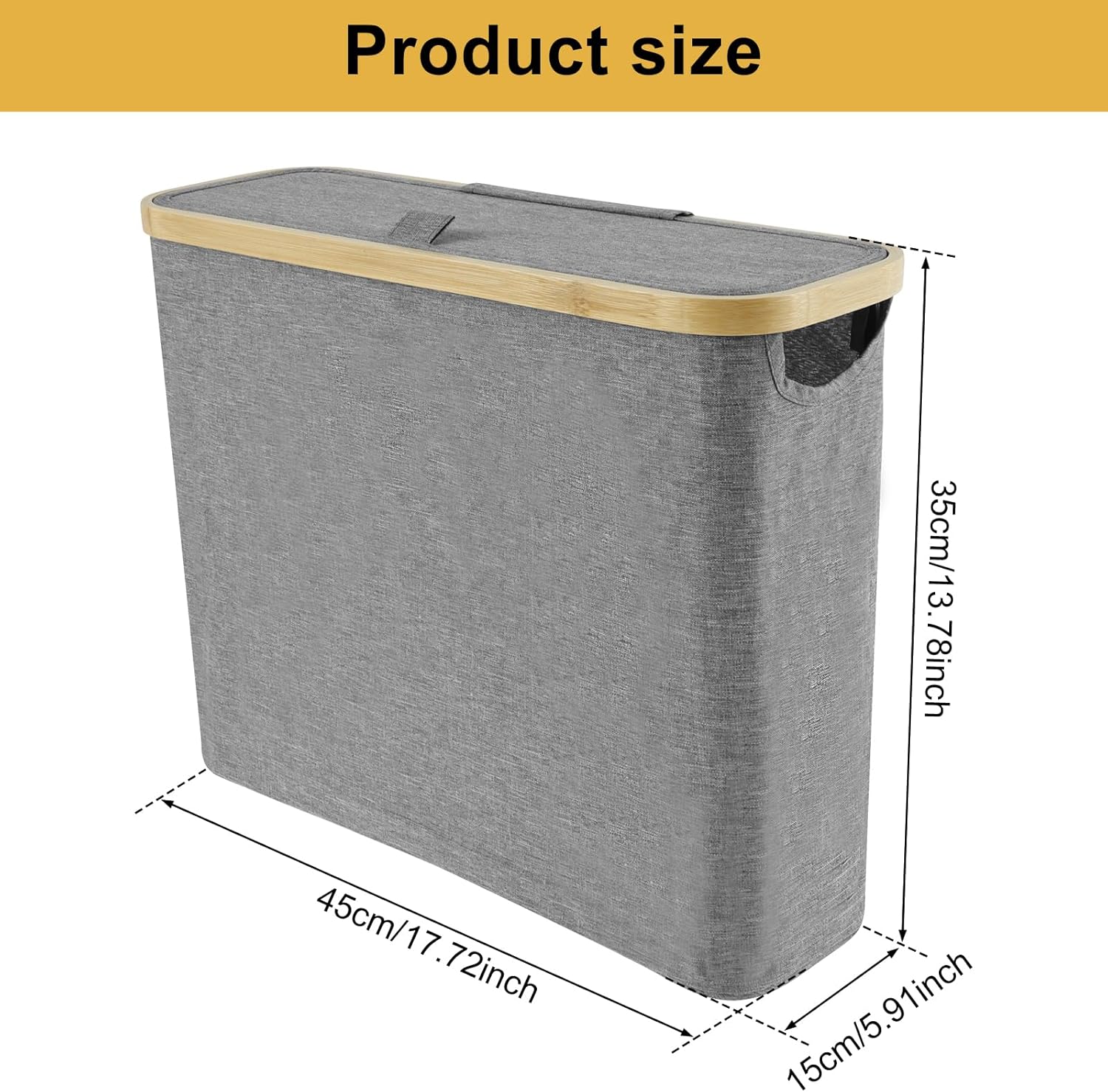 Toilet Paper Basket with Lid Holds 12 Rolls Gray