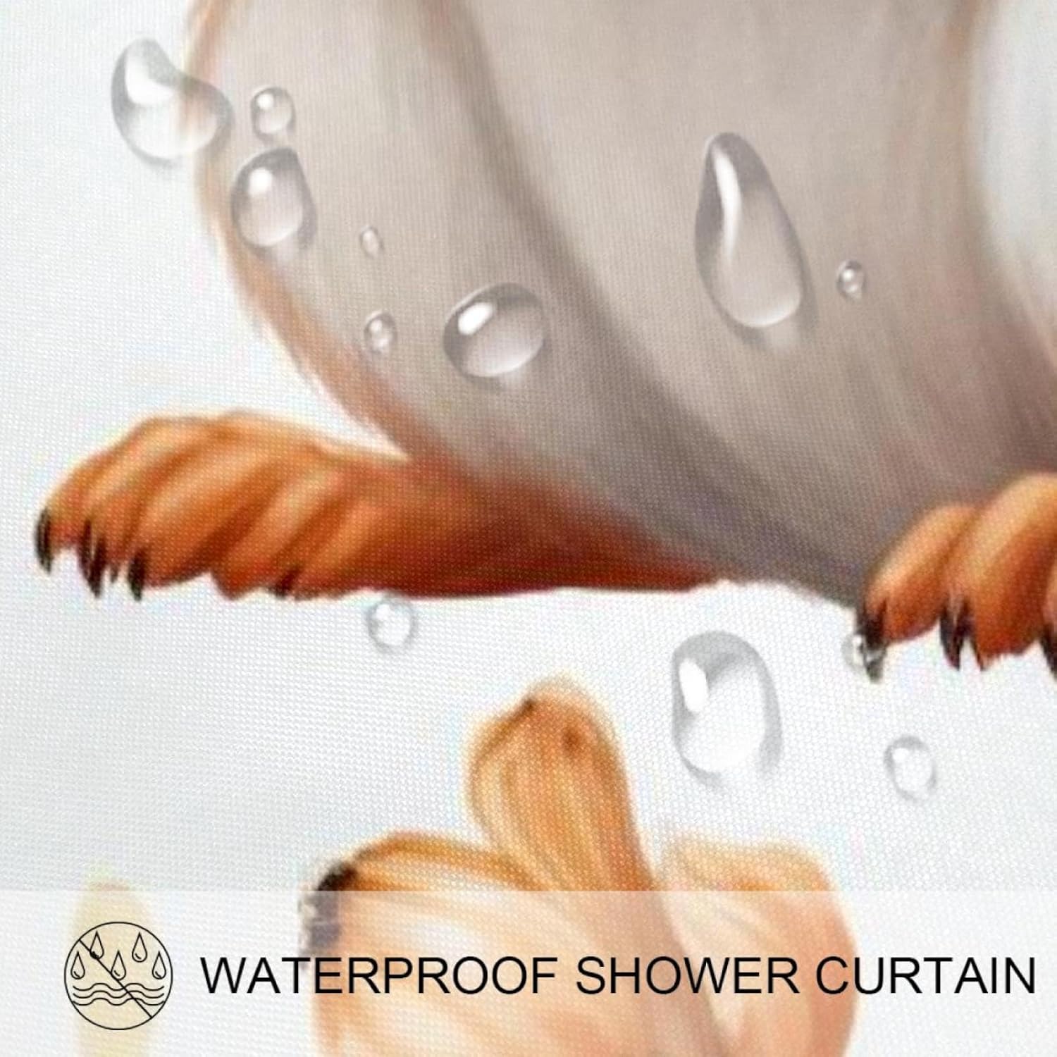 VAPOKF Cute Squirrel Shower Curtain with 12 Hooks 60x72 Inches 1