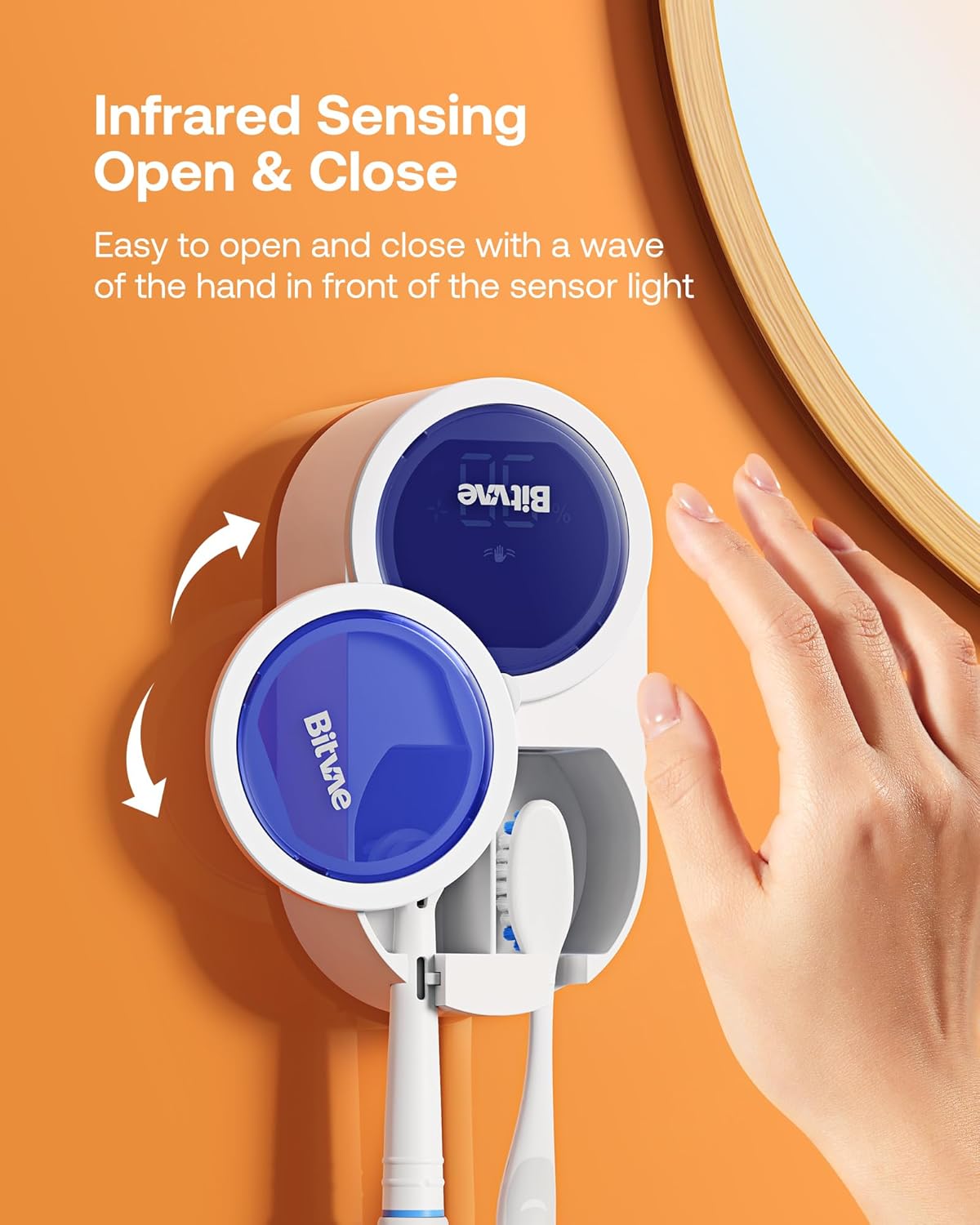 Bitvae Rechargeable Toothbrush Cleaner with LED Screen