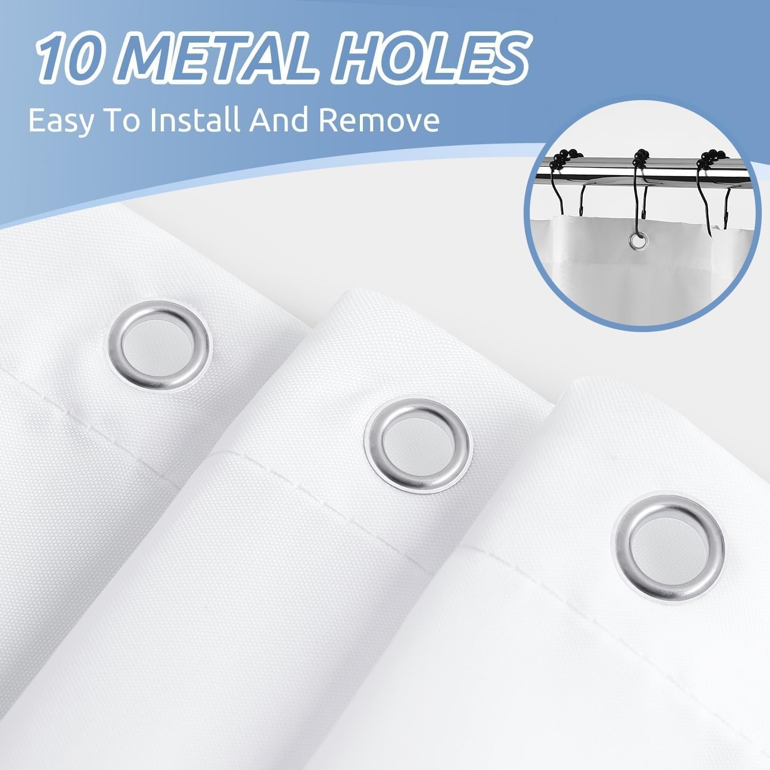 Fabric Shower Curtain Liner - 60 x 72 White