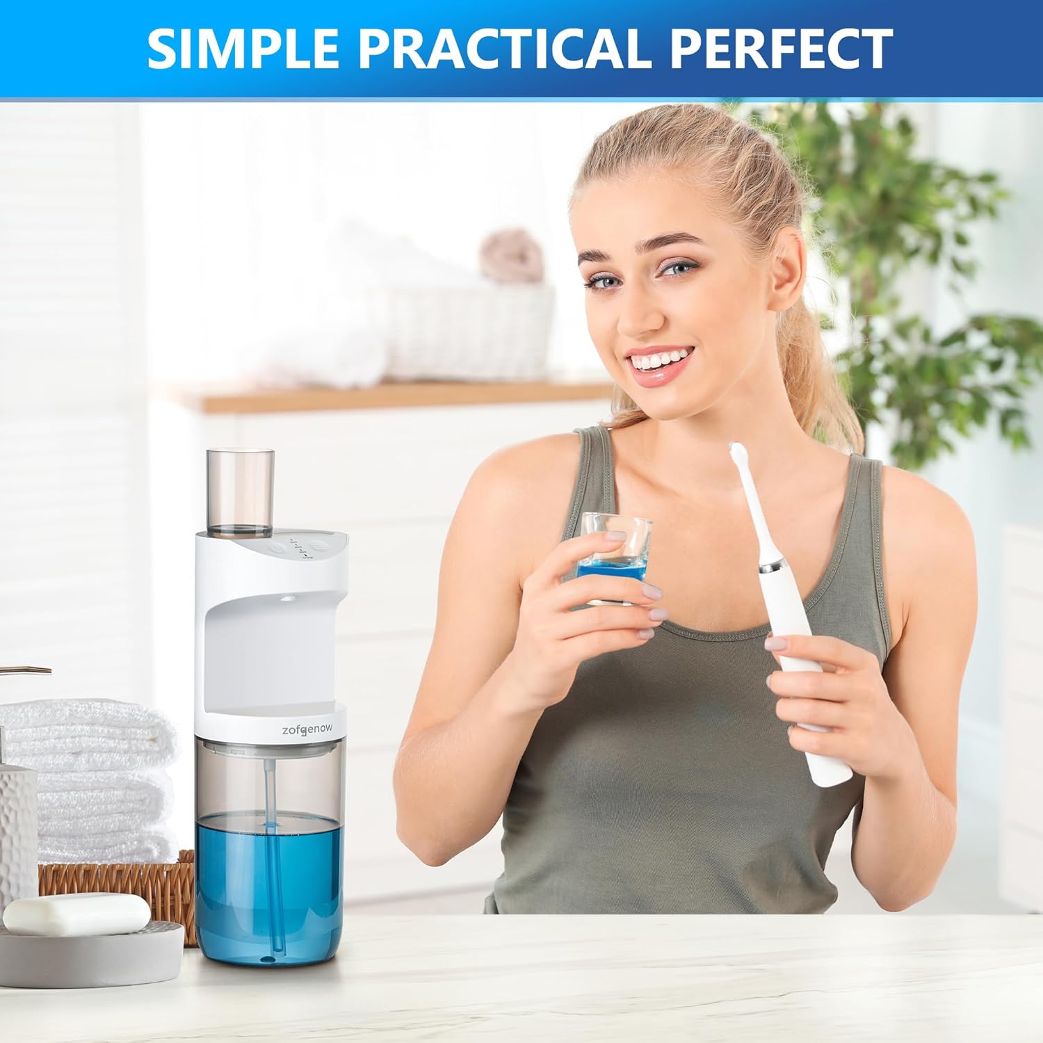 Automatic Mouthwash Dispenser Wall Mounted Rechargeable