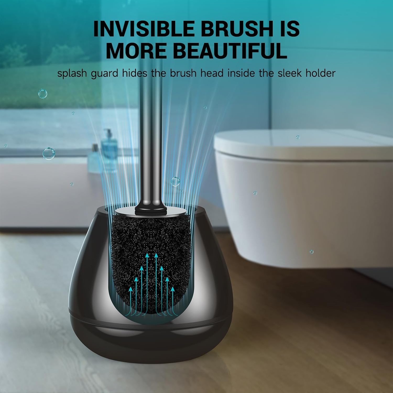 Alpsnow Toilet Brush with Drip-Proof Holder Easy to Assemble