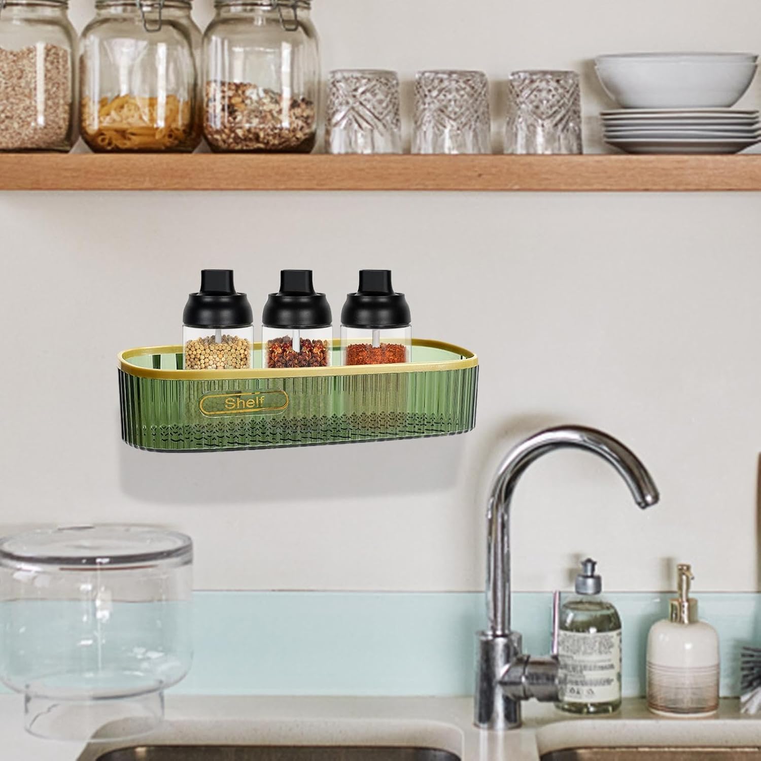 Space-Saving Triangle Corner Shelf For Bathroom