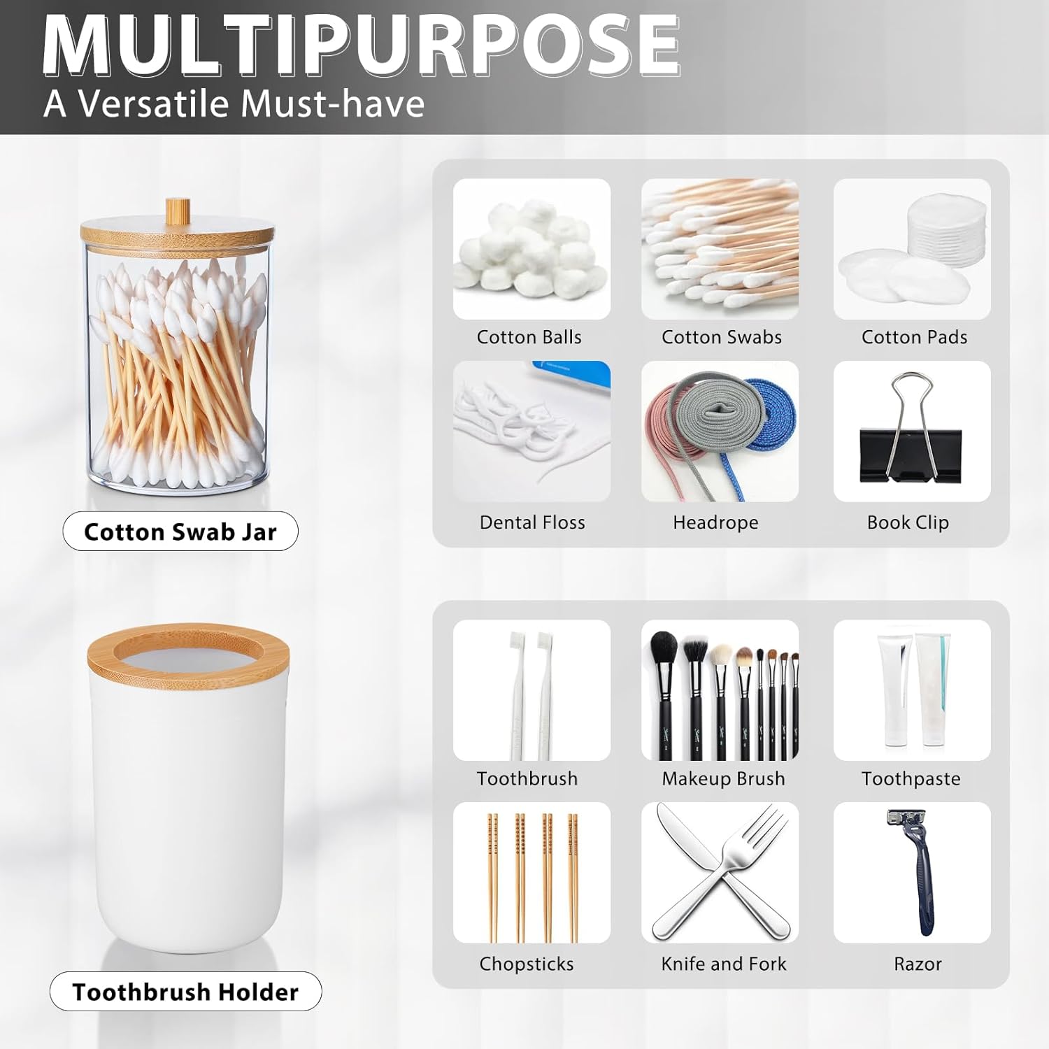 iMucci 5 Piece Plastic Bathroom Decor Set