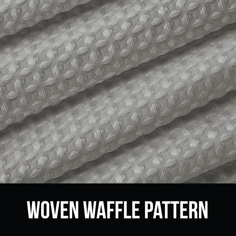 GORILLA GRIP Toilet Lid Cover Waffle Shower Curtain Bundle