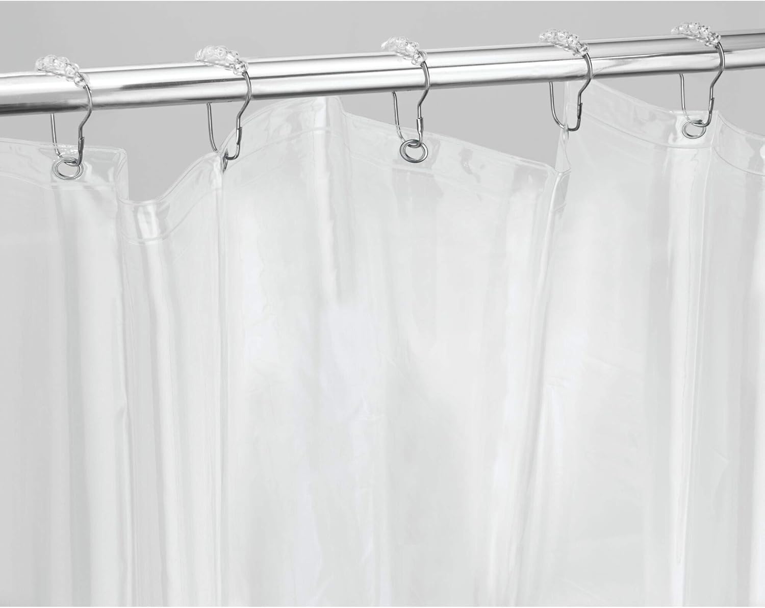 InterDesign Vinyl Shower Curtain Liner 108 x 72 Inches Clear