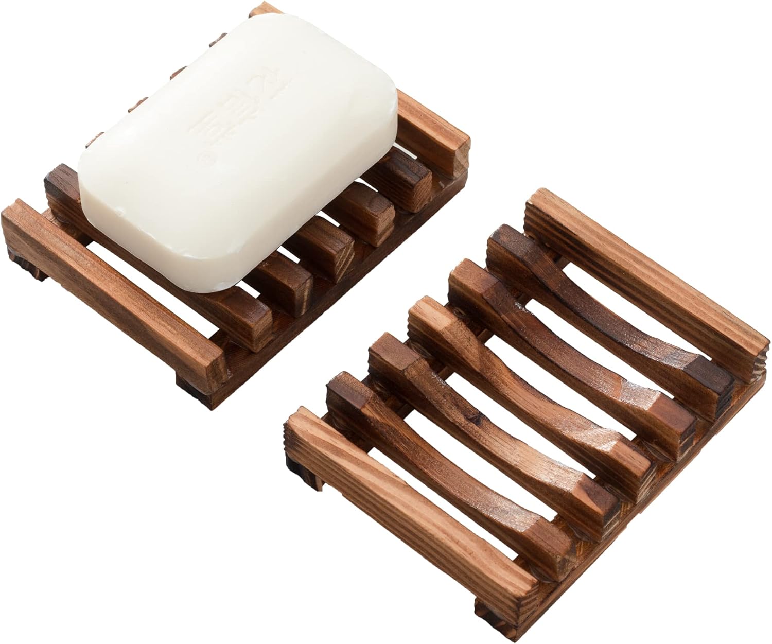Vowupt Wooden Soap Dish Set of 2 for Shower