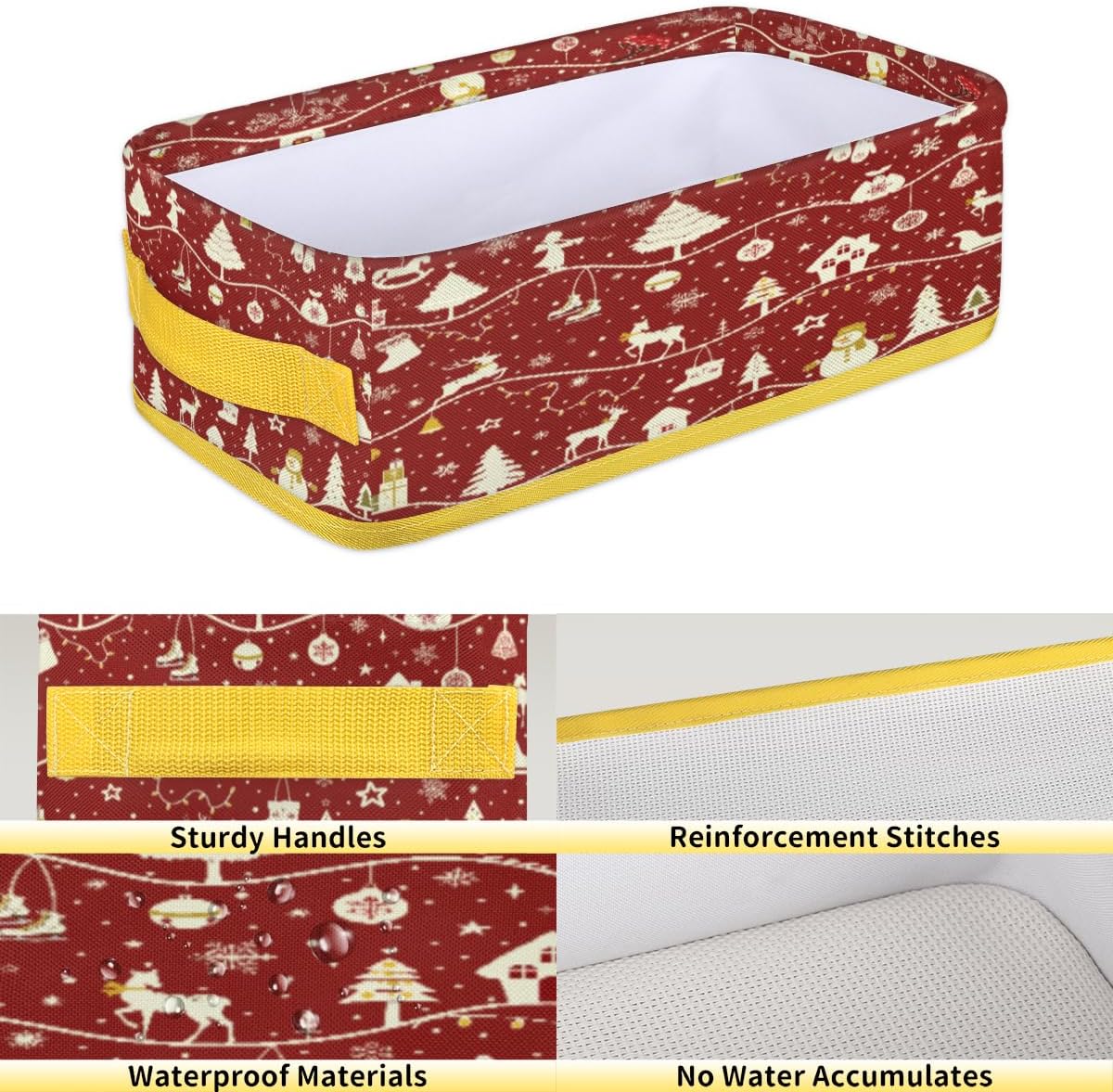 Christmas Tree Pattern Toilet Paper Basket Decor for Bathroom