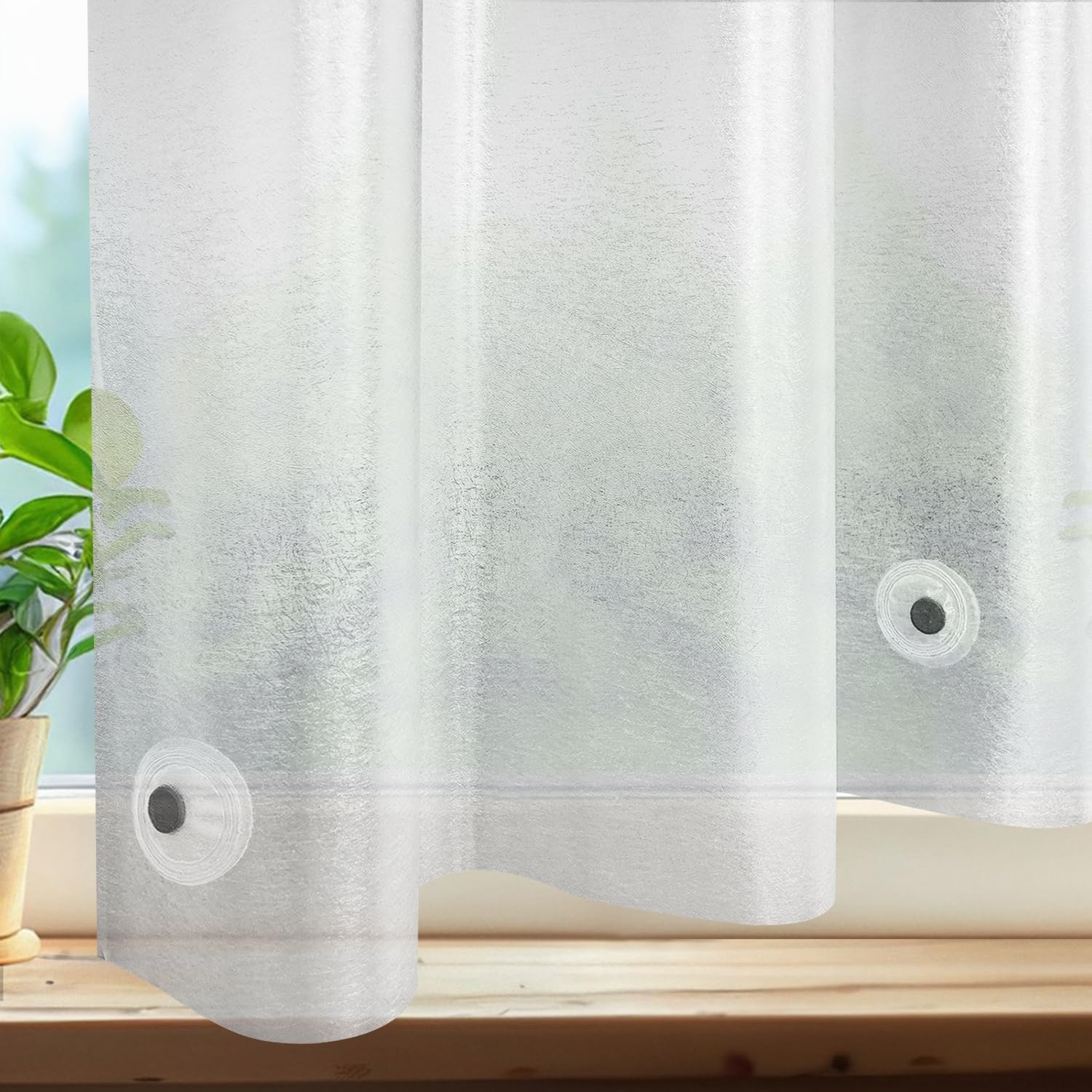 UFRIDAY Frosted Privacy Shower Curtain Liner 40x36 Inch