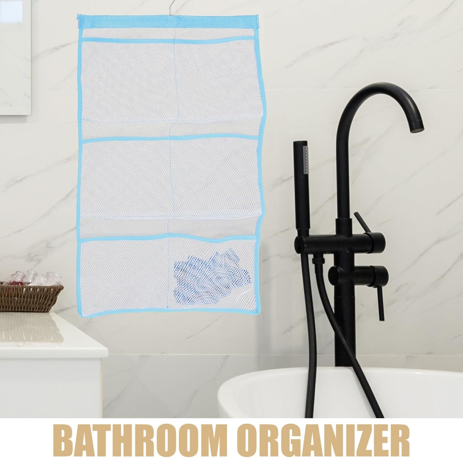 SOLUSTRE 6 Mesh Shower Quick Dry Organizer with Single Hook